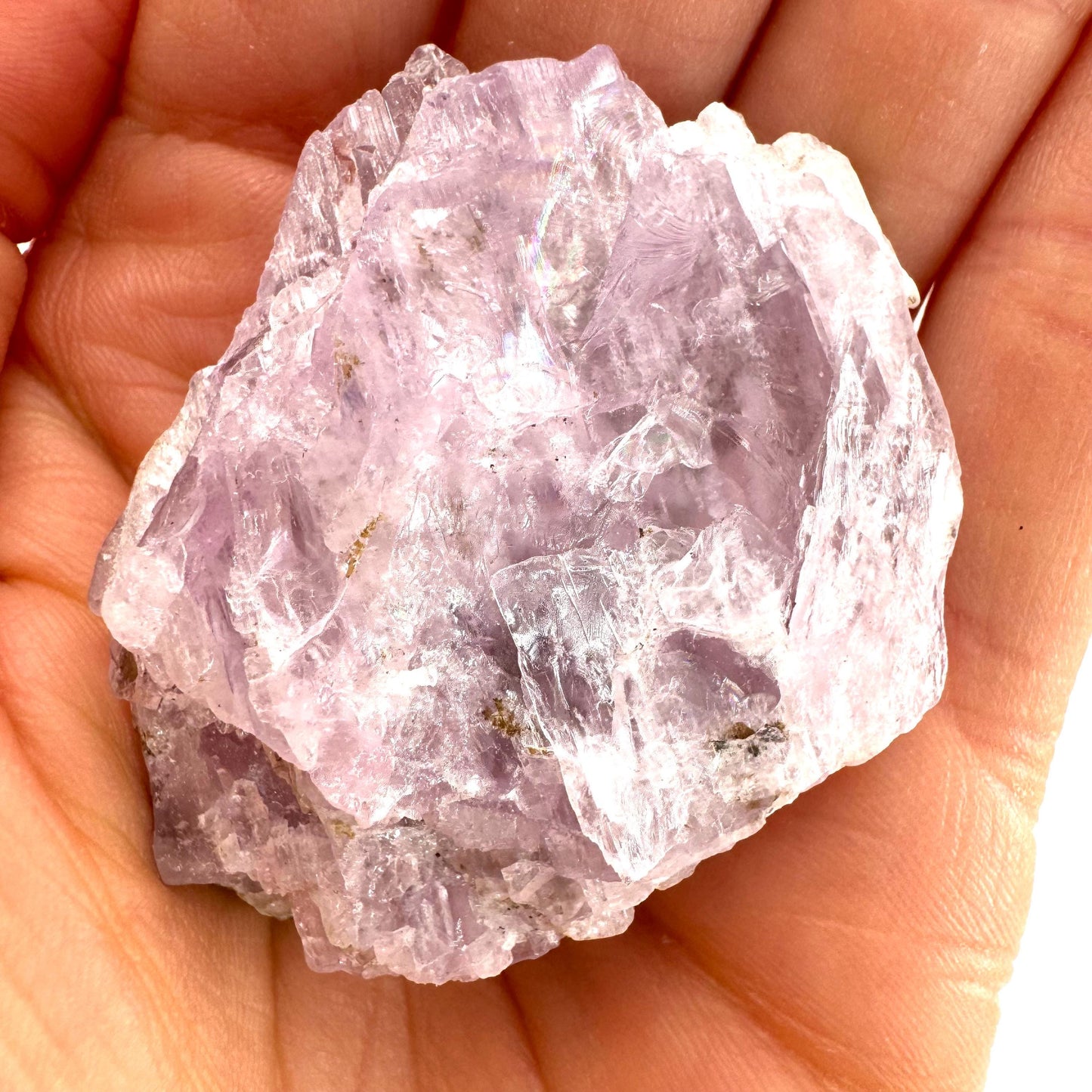 Lavender Kunzite (Pakistan), pink kunzite, spodumene, kunzite crystal, raw kunzite, mineral specimen