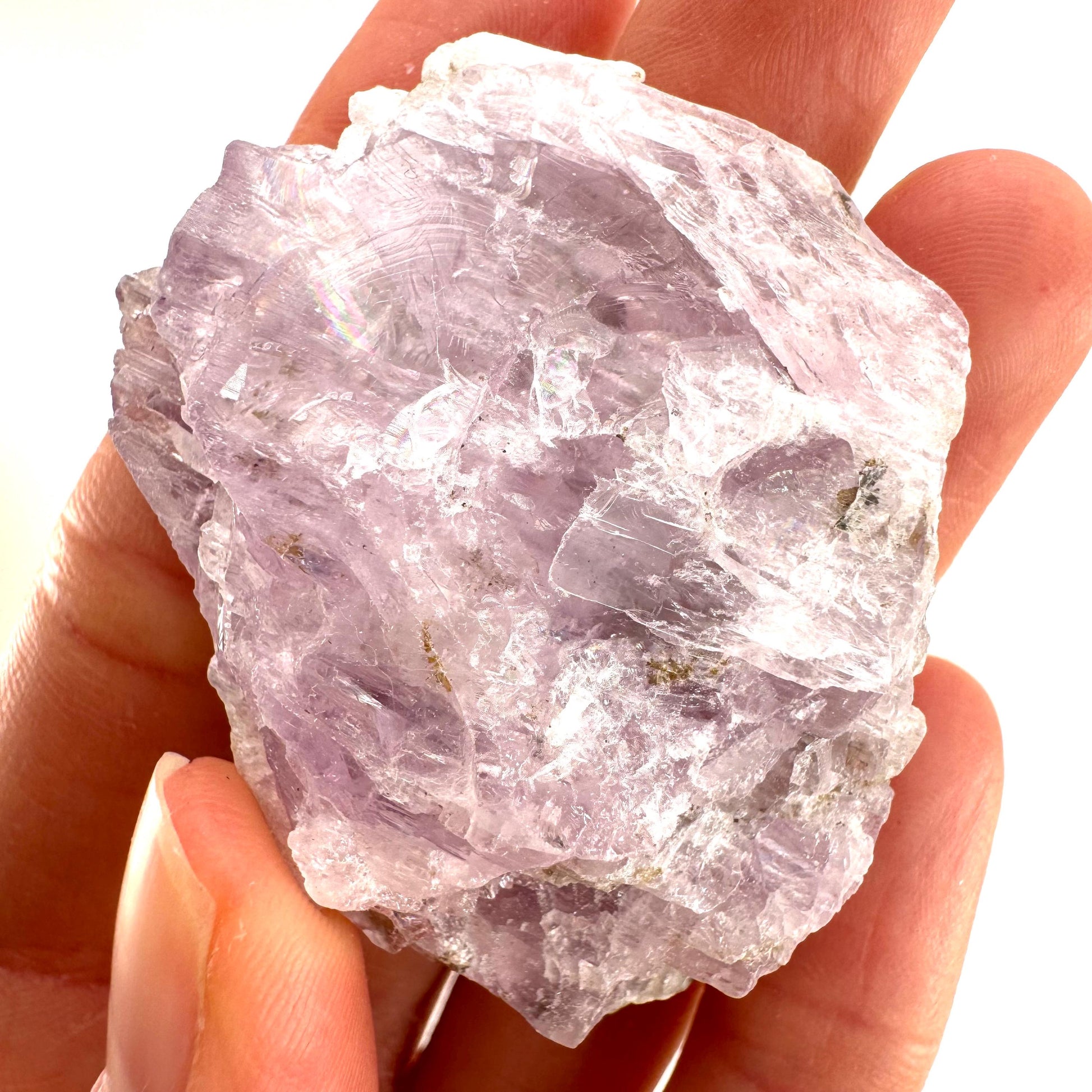 Lavender Kunzite (Pakistan), pink kunzite, spodumene, kunzite crystal, raw kunzite, mineral specimen