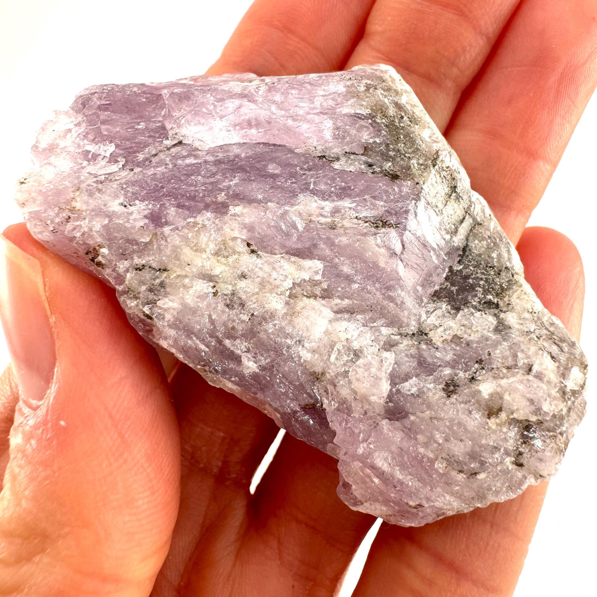 Lavender Kunzite (Pakistan), pink kunzite, spodumene, kunzite crystal, raw kunzite, mineral specimen