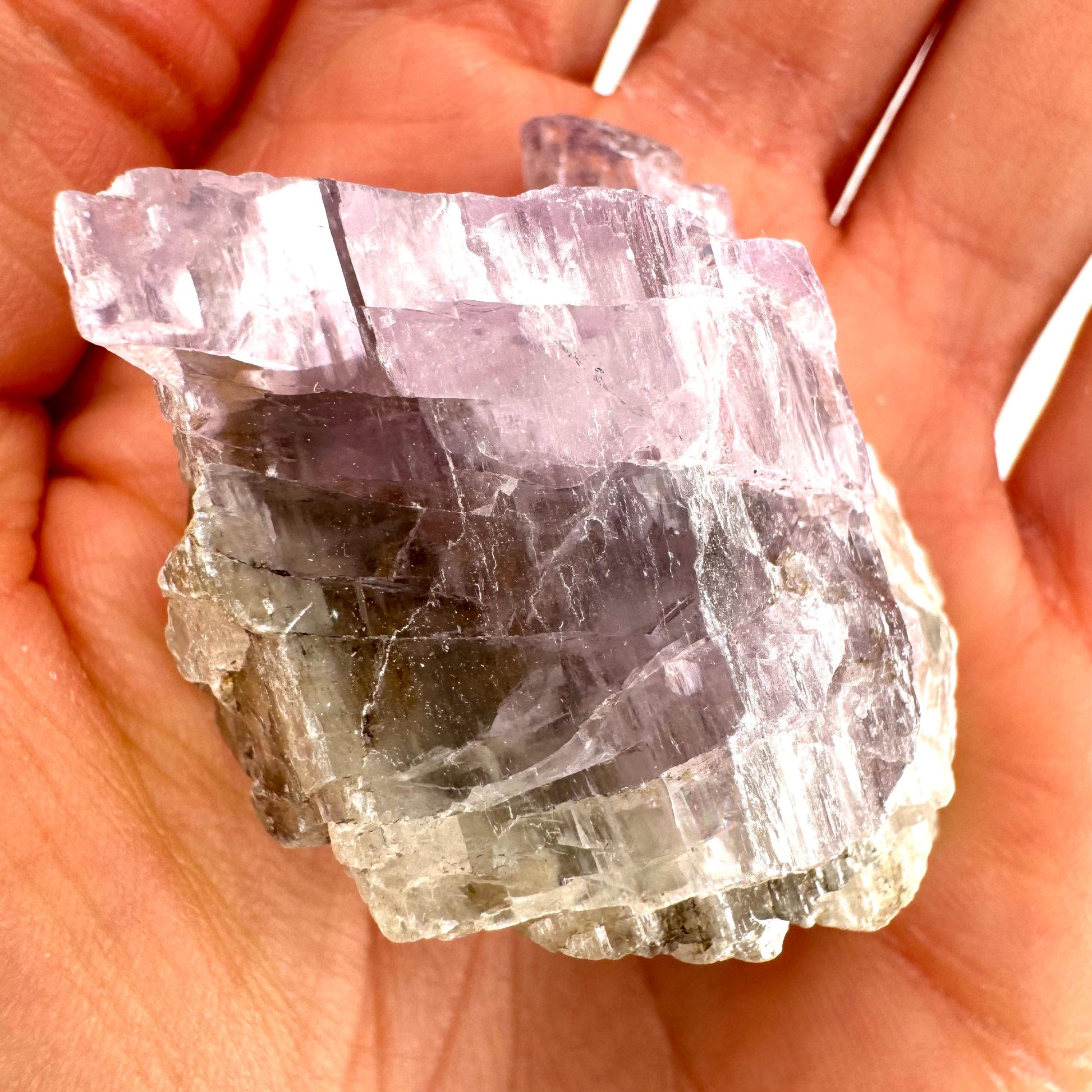Lavender Kunzite (Pakistan), pink kunzite, spodumene, kunzite crystal, raw kunzite, mineral specimen