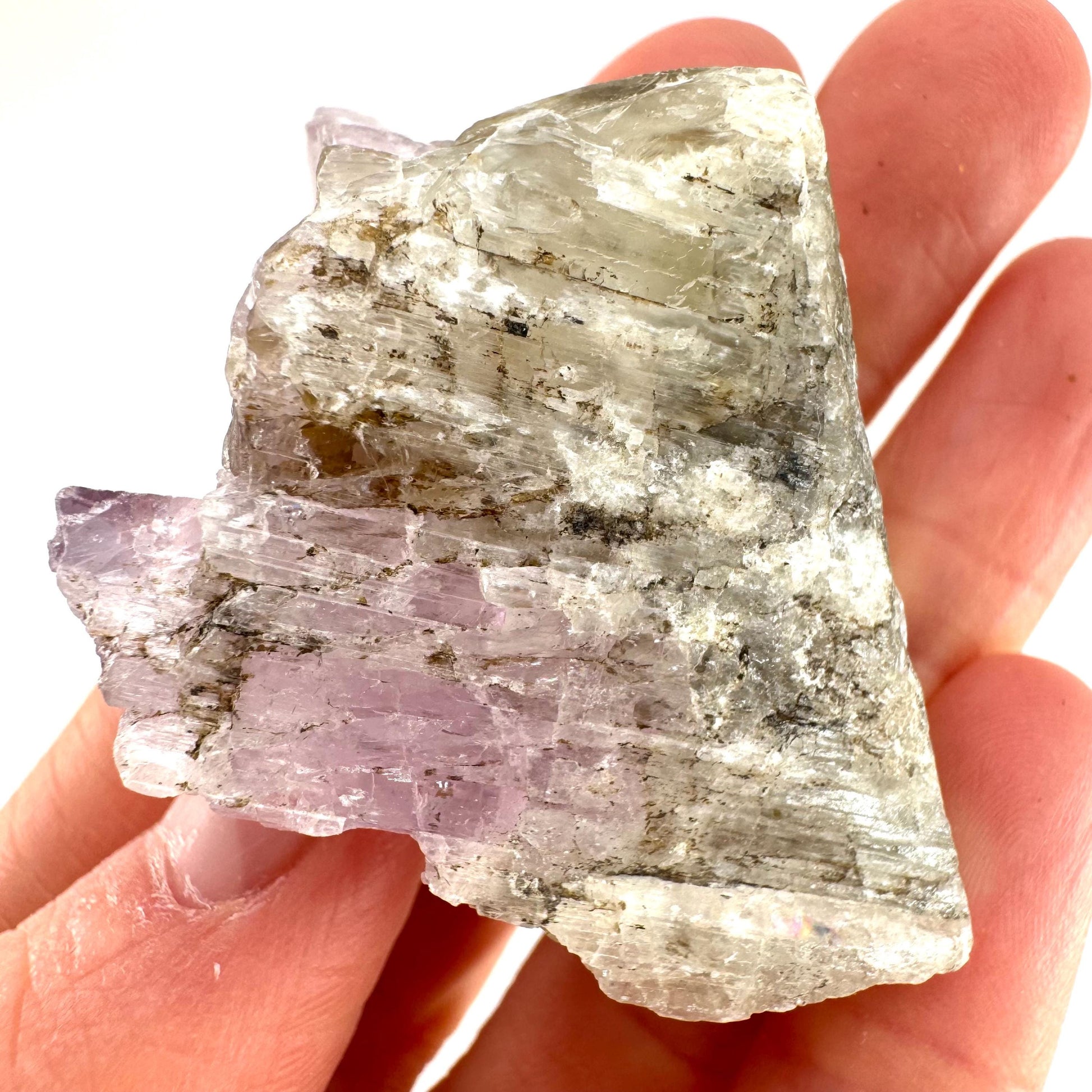 Lavender Kunzite (Pakistan), pink kunzite, spodumene, kunzite crystal, raw kunzite, mineral specimen