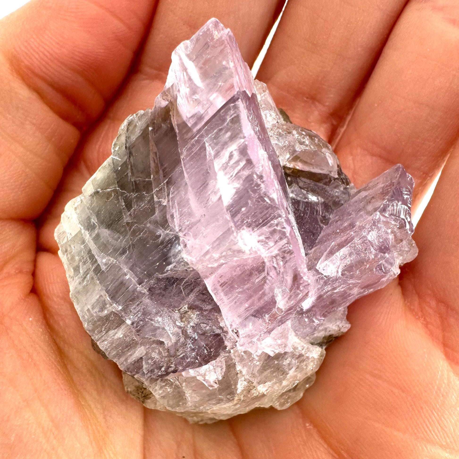 Lavender Kunzite (Pakistan), pink kunzite, spodumene, kunzite crystal, raw kunzite, mineral specimen
