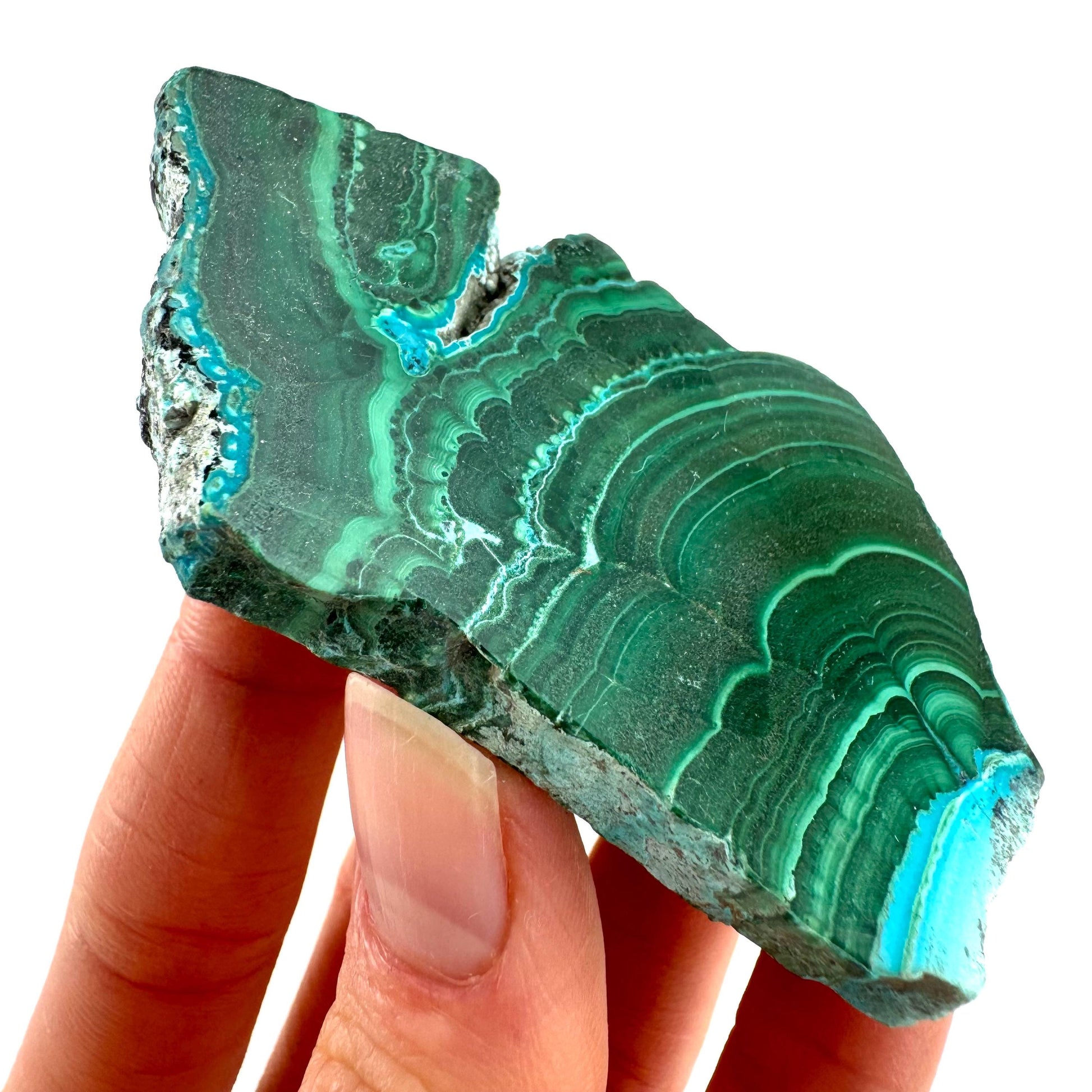 Malachite & Chrysocolla Slice (Congo), natural malachite, malachite slice, malachite slab, malacolla slice, polished malachite
