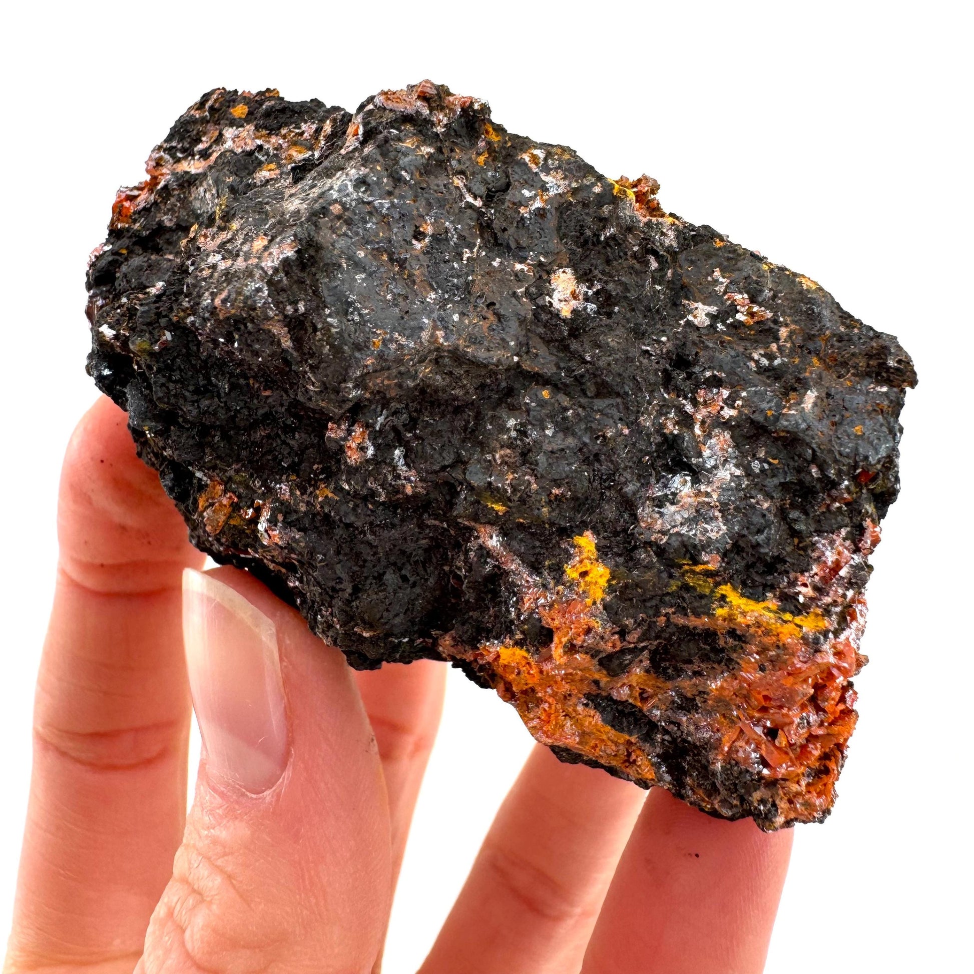 Crocoite Specimen (Australia), raw crocoite, crocoite crystal, orange crocoite, mineral specimen, rare minerals