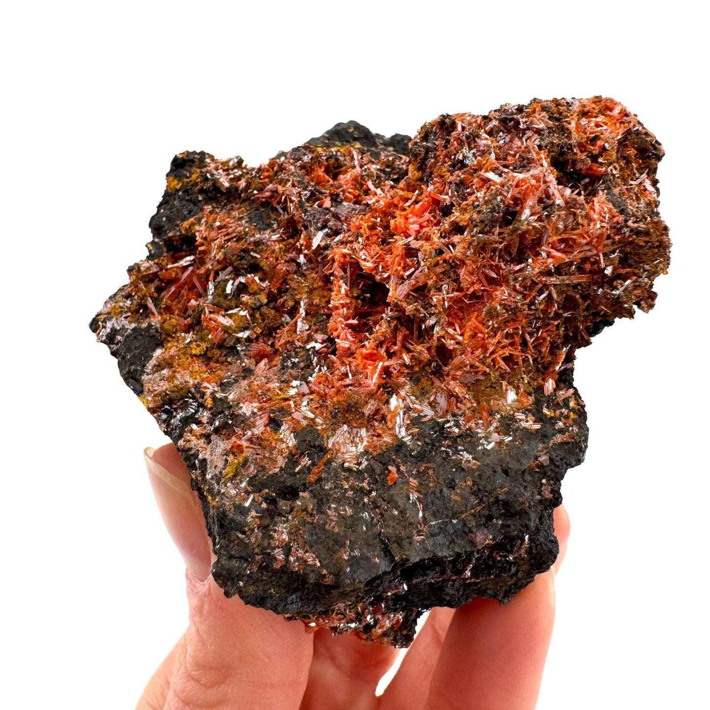 Crocoite Specimen (Australia), raw crocoite, crocoite crystal, orange crocoite, mineral specimen, rare minerals