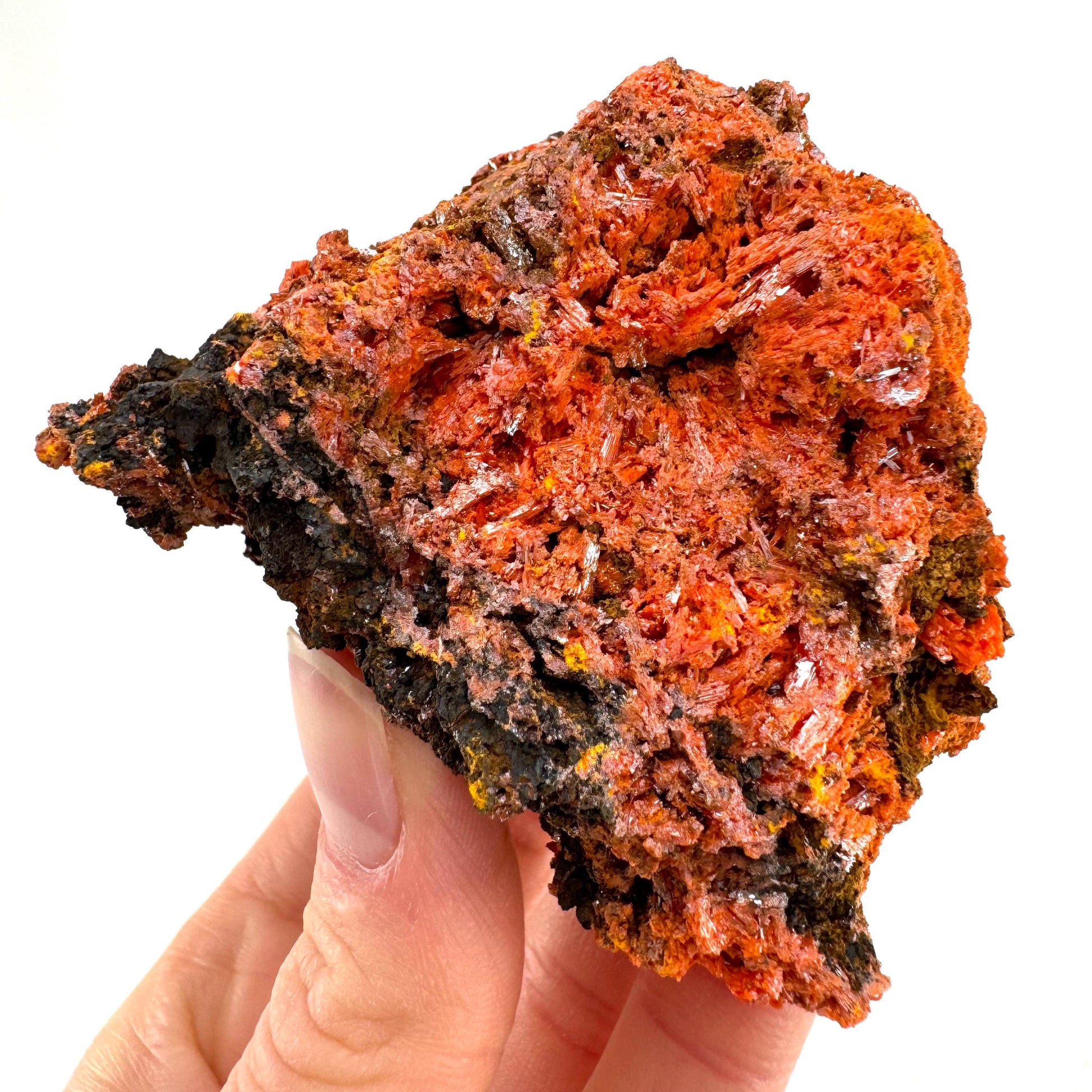 Crocoite Specimen (Australia), raw crocoite, crocoite crystal, orange crocoite, mineral specimen, rare minerals
