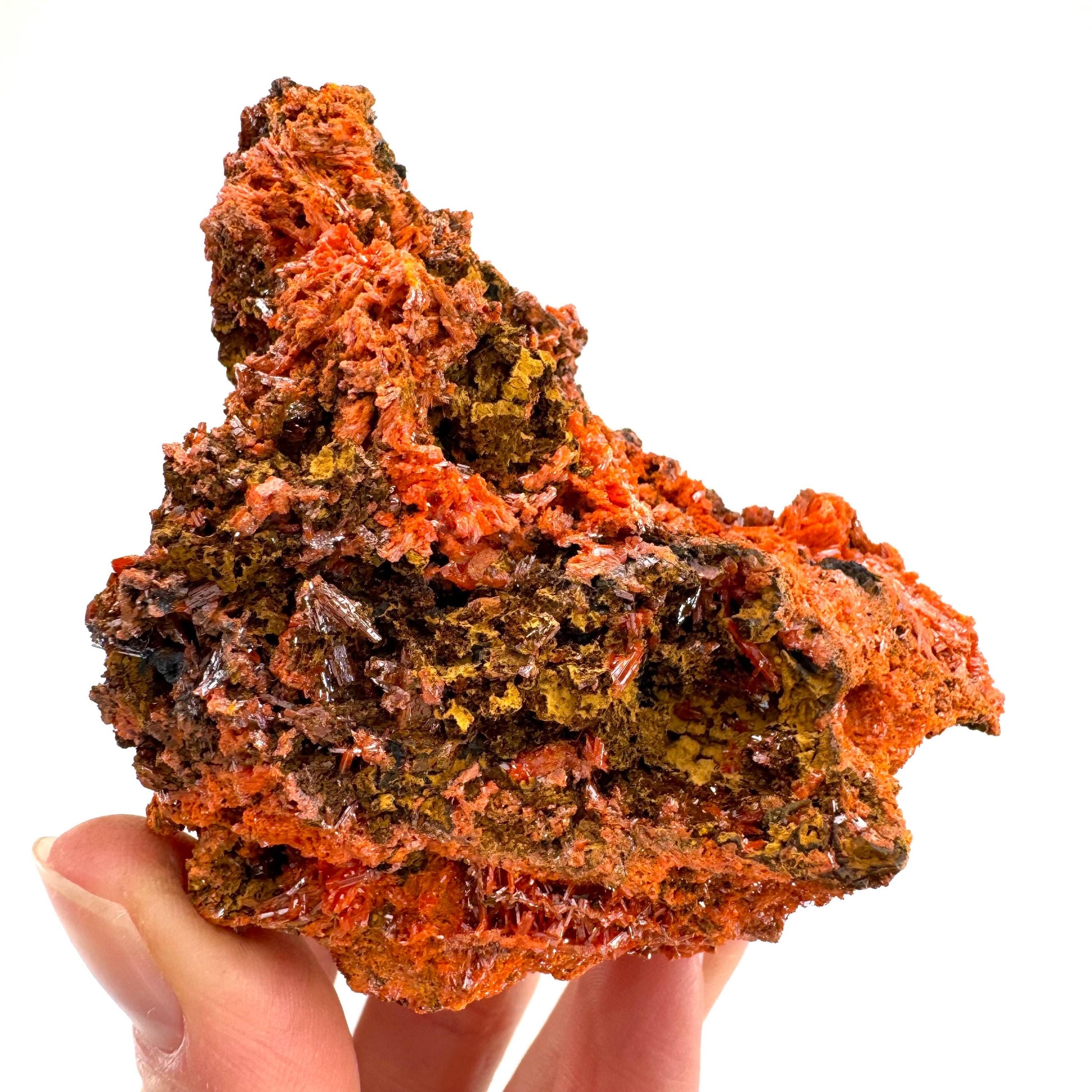 Crocoite Specimen (Australia), raw crocoite, crocoite crystal, orange crocoite, mineral specimen, rare minerals