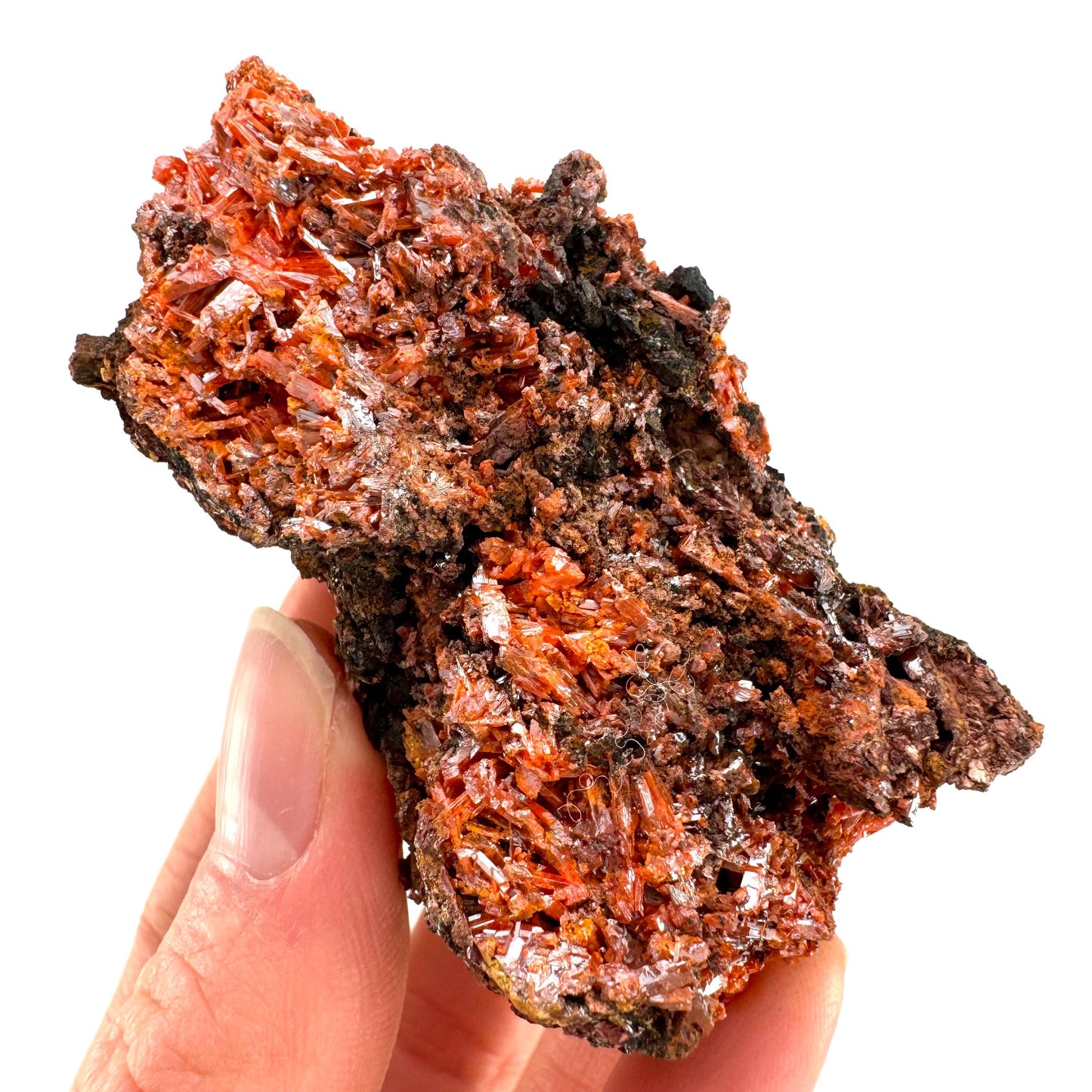 Crocoite Specimen (Australia), raw crocoite, crocoite crystal, orange crocoite, mineral specimen, rare minerals