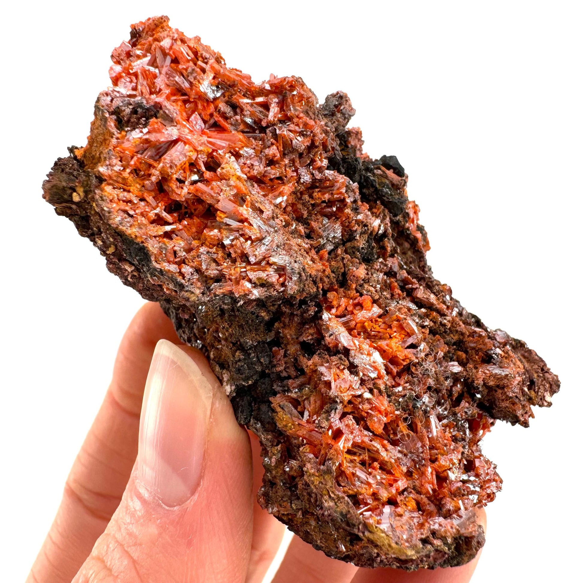 Crocoite Specimen (Australia), raw crocoite, crocoite crystal, orange crocoite, mineral specimen, rare minerals