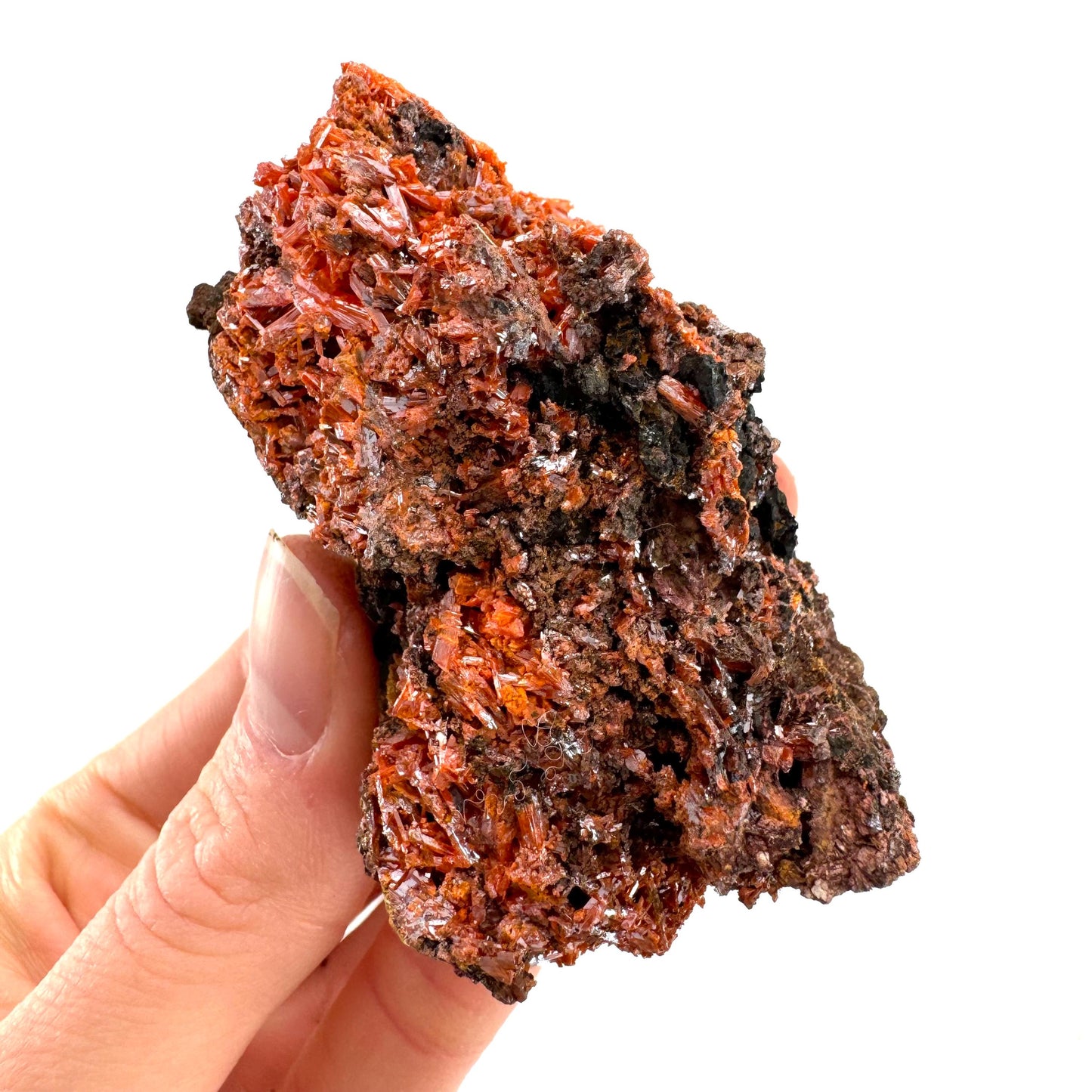 Crocoite Specimen (Australia), raw crocoite, crocoite crystal, orange crocoite, mineral specimen, rare minerals