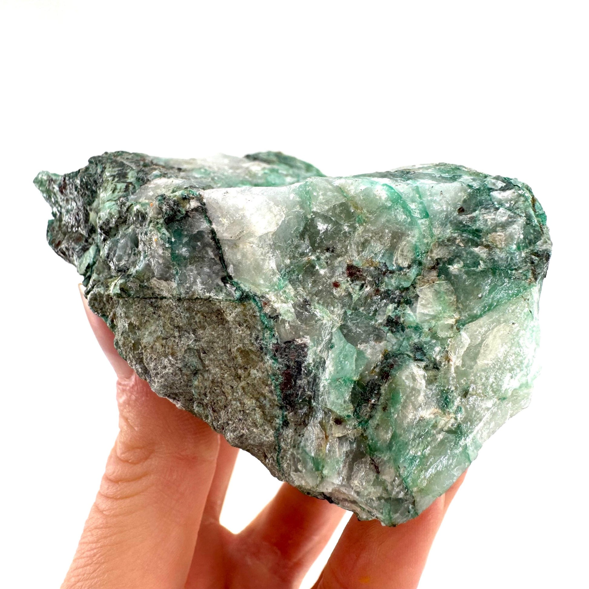 Ajoite in Quartz Specimen, raw ajoite, raw crystals, mineral specimen