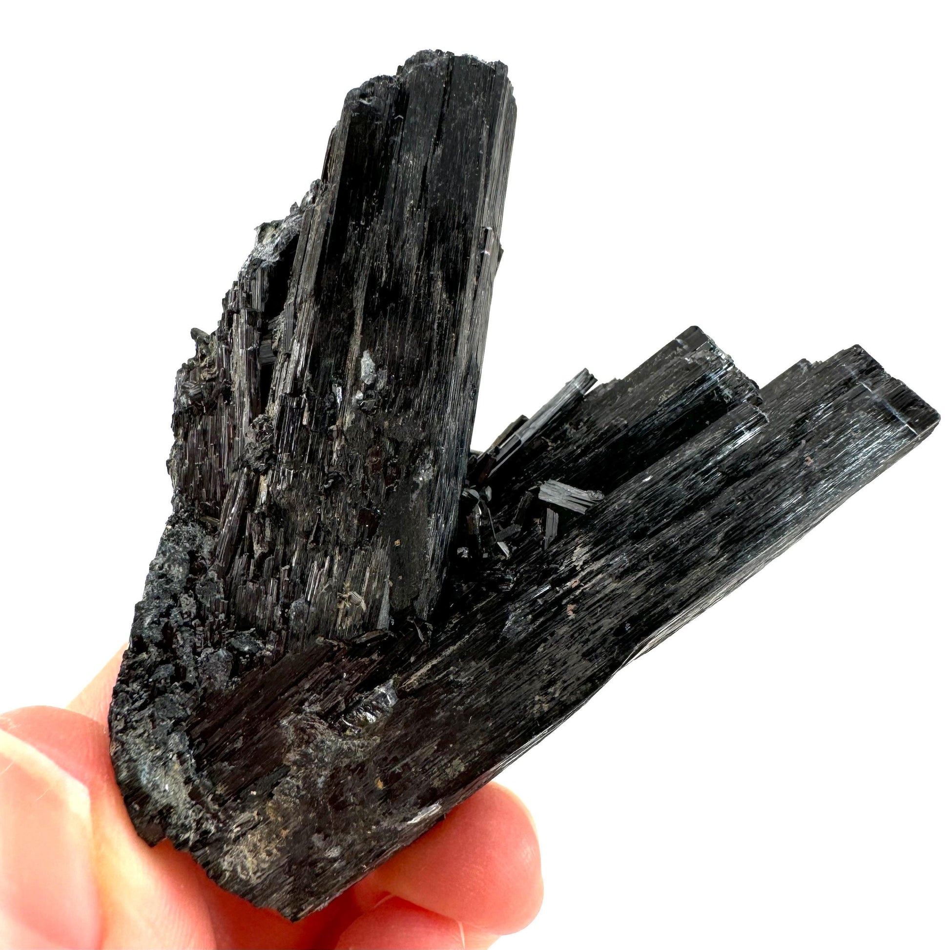 Black tourmaline cluster (Namibia), high grade black tourmaline, tourmaline crystal, black schorl