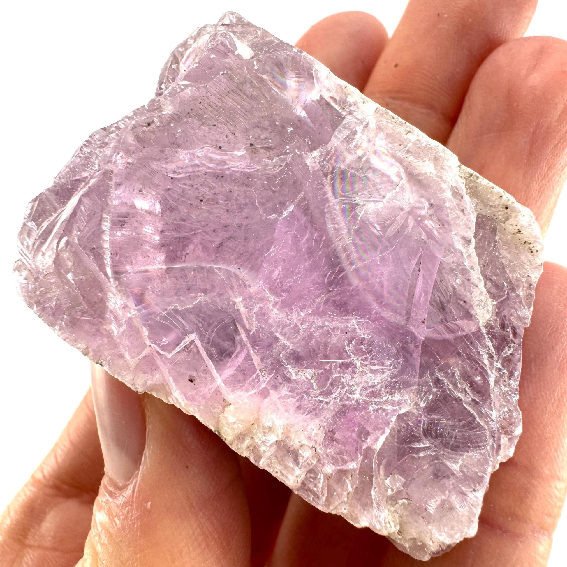 Lavender Kunzite (Pakistan), pink kunzite, spodumene, kunzite crystal, raw kunzite, mineral specimen