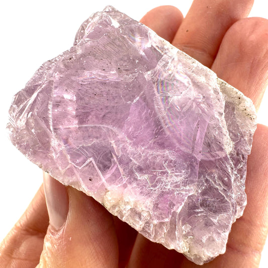 Lavender Kunzite (Pakistan), pink kunzite, spodumene, kunzite crystal, raw kunzite, mineral specimen