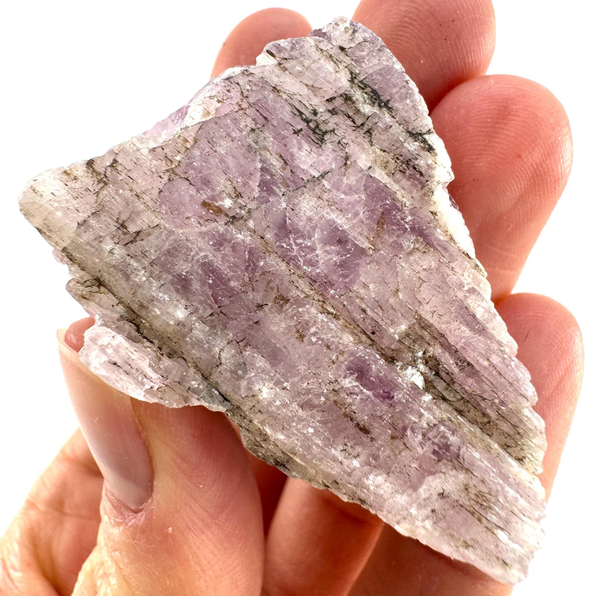 Lavender Kunzite (Pakistan), pink kunzite, spodumene, kunzite crystal, raw kunzite, mineral specimen