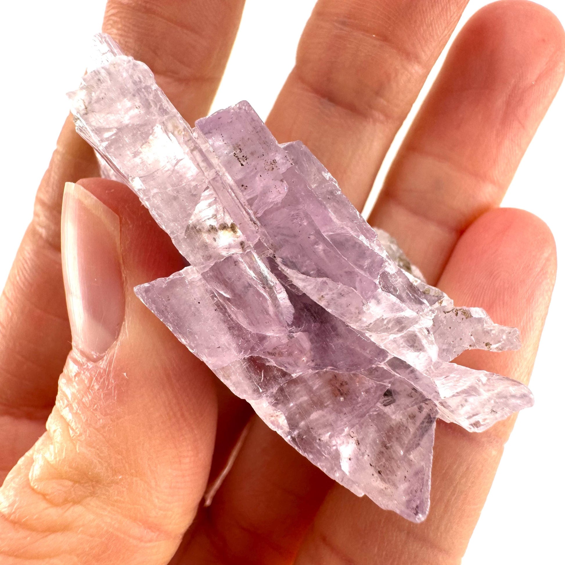 Lavender Kunzite (Pakistan) | pink kunzite, spodumene, kunzite crystal, raw kunzite, mineral specimen