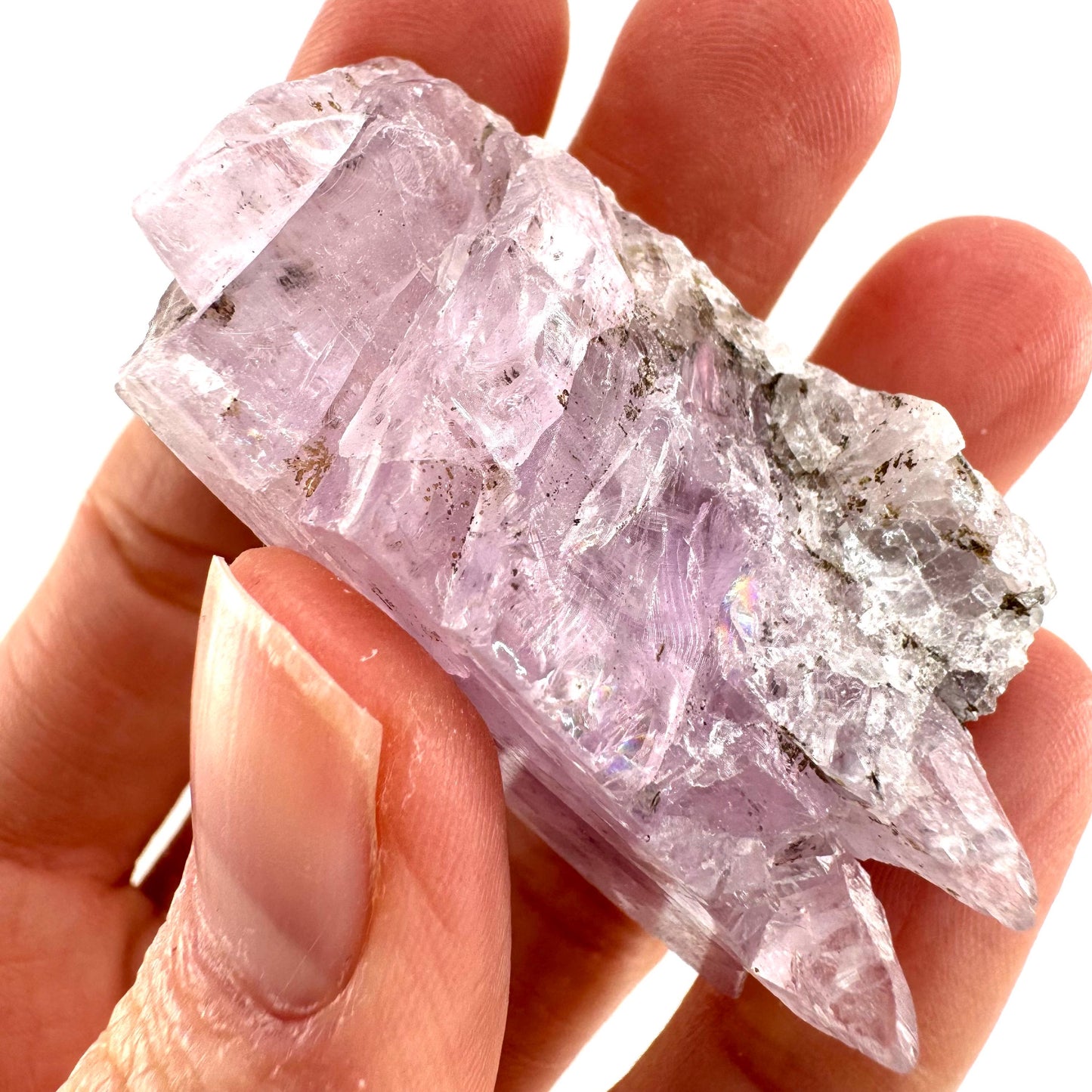 Lavender Kunzite (Pakistan) | pink kunzite, spodumene, kunzite crystal, raw kunzite, mineral specimen