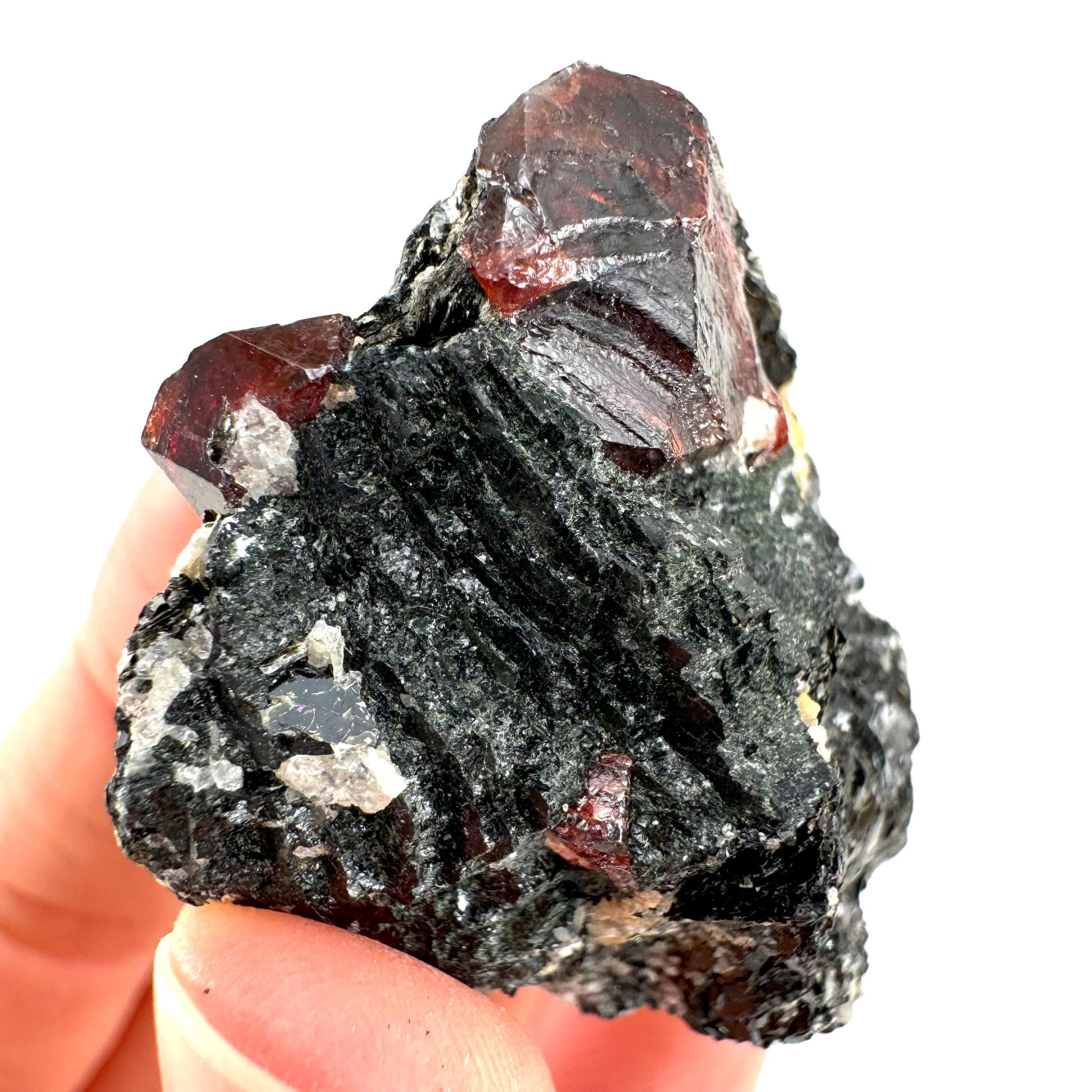 Red Zircon on Matrix (Pakistan) | natural red zircon, raw zircon, zircon crystal, mineral specimen