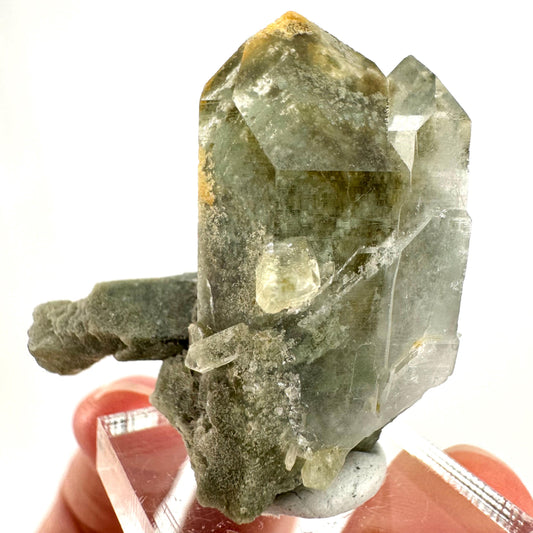Chlorite Quartz (Pakistan) | green phantom quartz crystal, green chlorite quartz, mineral specimen