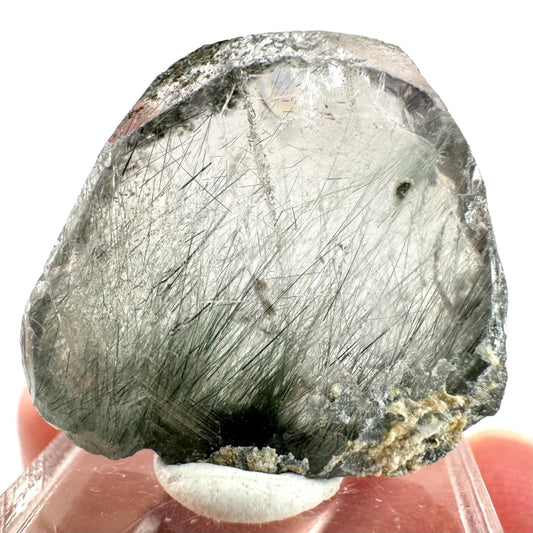 Fluorapatite with Actinolite Inclusions (Pakistan) | terminated apatite crystal, mineral specimen, rare crystals