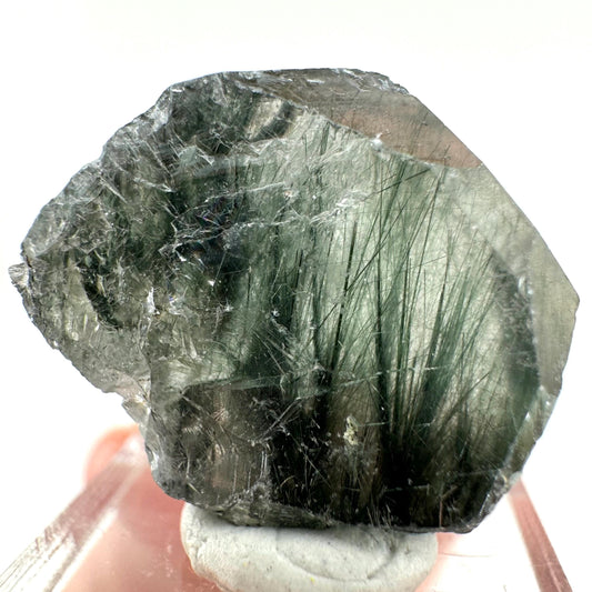 Fluorapatite with Actinolite Inclusions (Pakistan) | terminated apatite crystal, mineral specimen, rare crystals