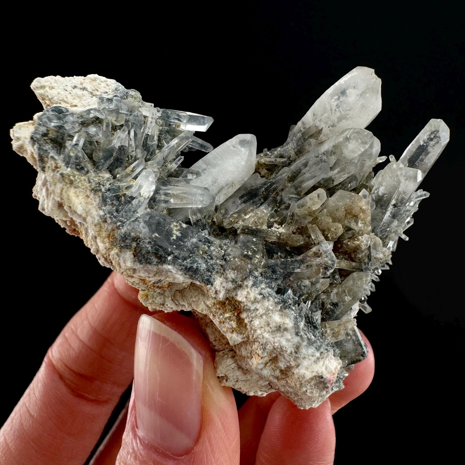Lattice Quartz with Feldspar (Namibia) | gitter quartz, smoky quartz crystal