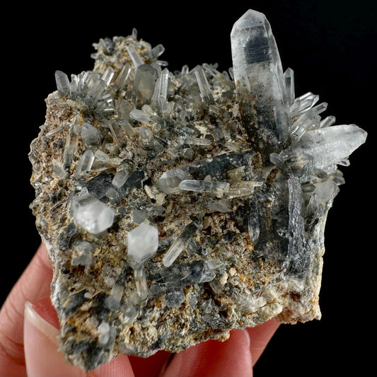 Lattice Quartz with Feldspar (Namibia) | gitter quartz, smoky quartz crystal