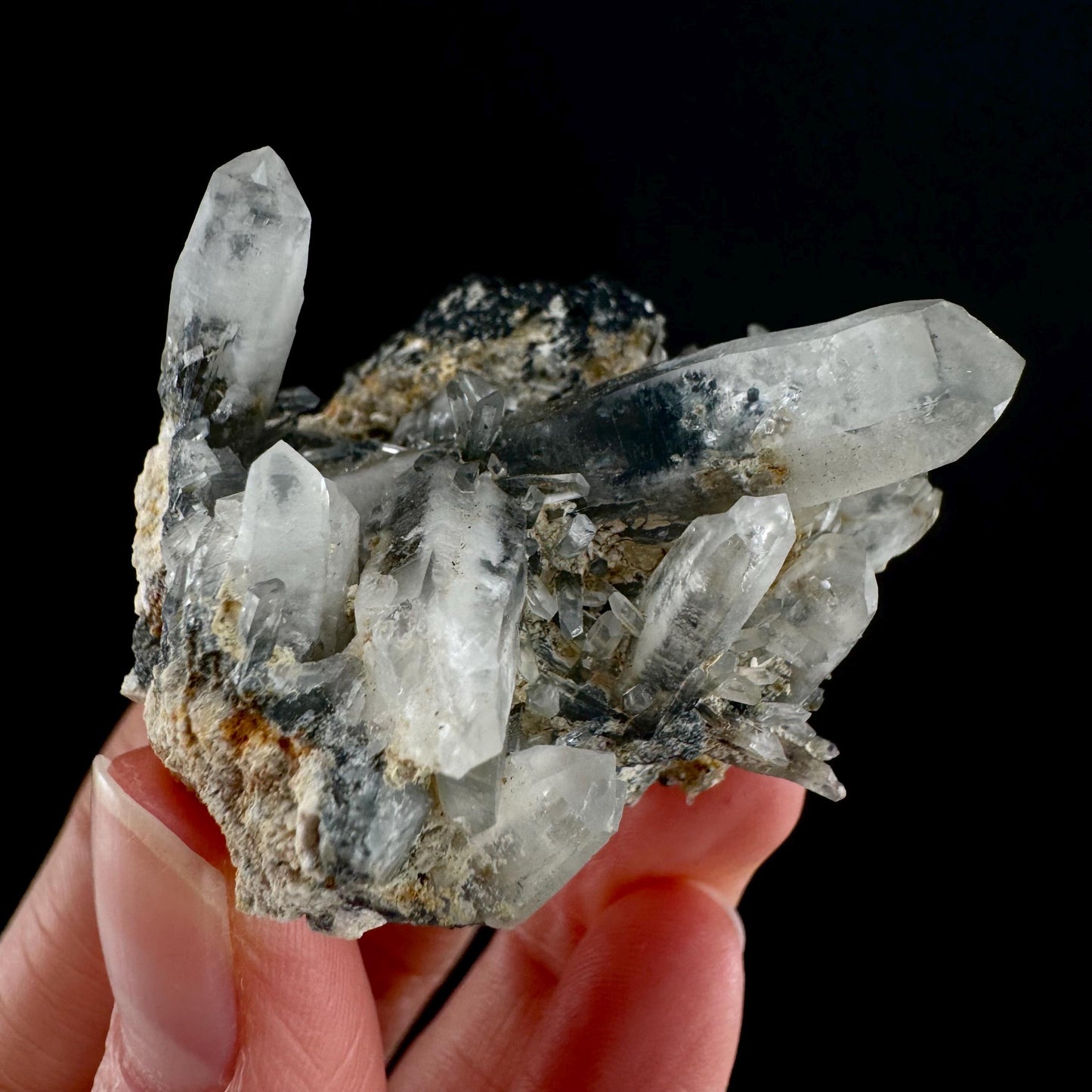 Lattice Quartz with Feldspar (Namibia) | gitter quartz, smoky quartz crystal