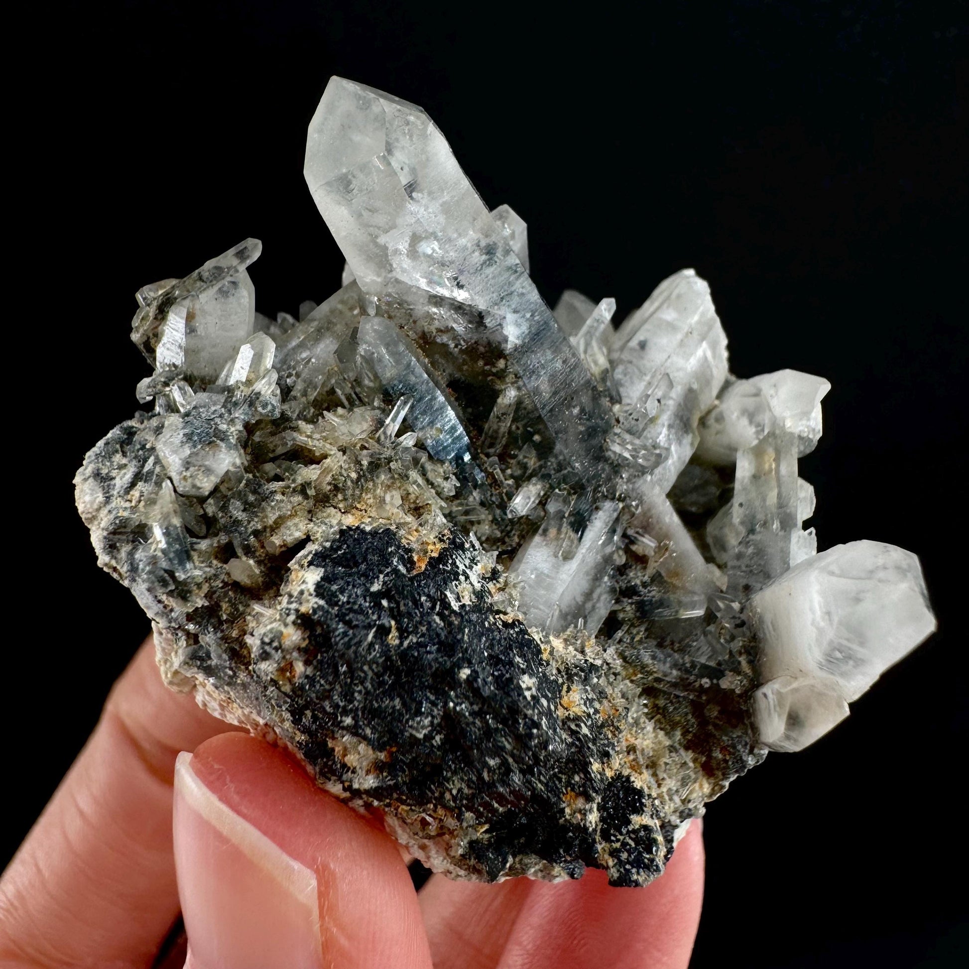 Lattice Quartz with Feldspar (Namibia) | gitter quartz, smoky quartz crystal