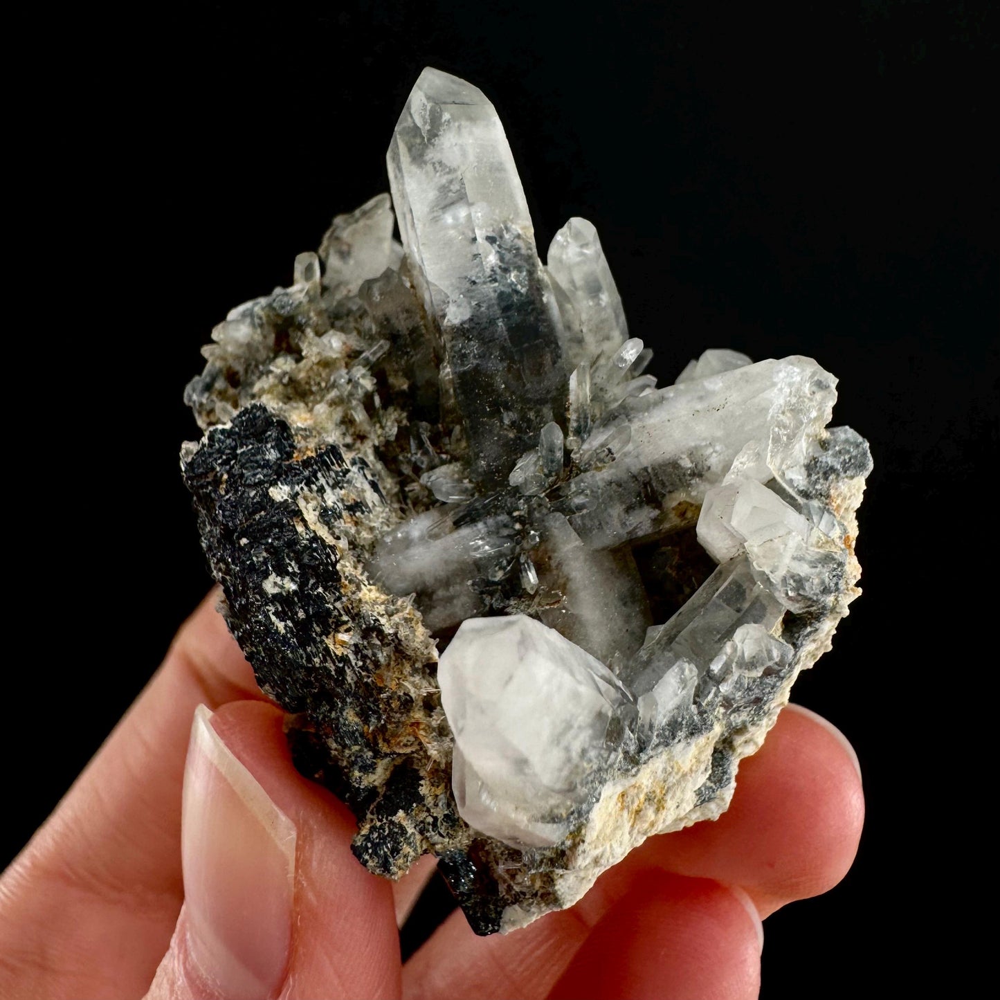 Lattice Quartz with Feldspar (Namibia) | gitter quartz, smoky quartz crystal