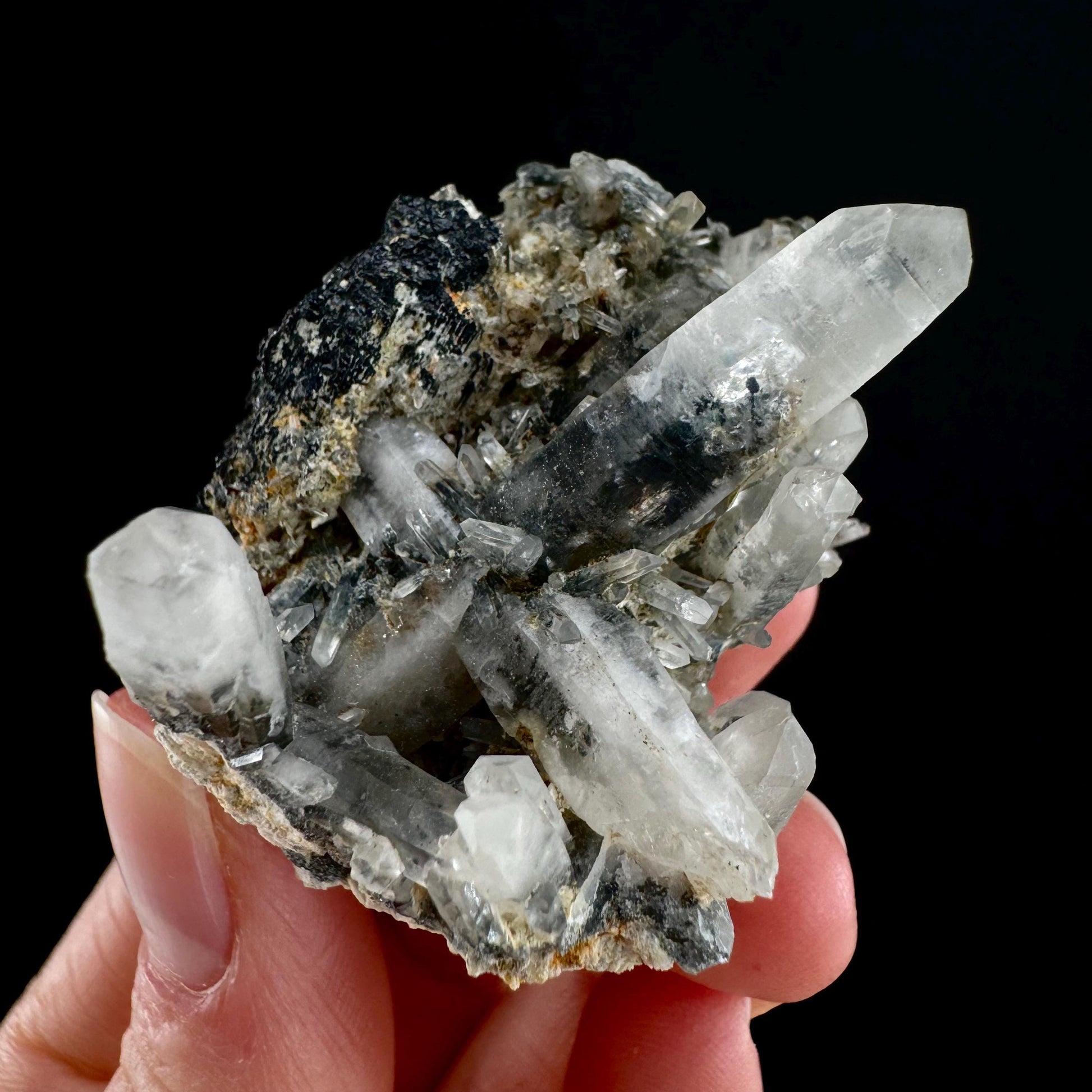 Lattice Quartz with Feldspar (Namibia) | gitter quartz, smoky quartz crystal