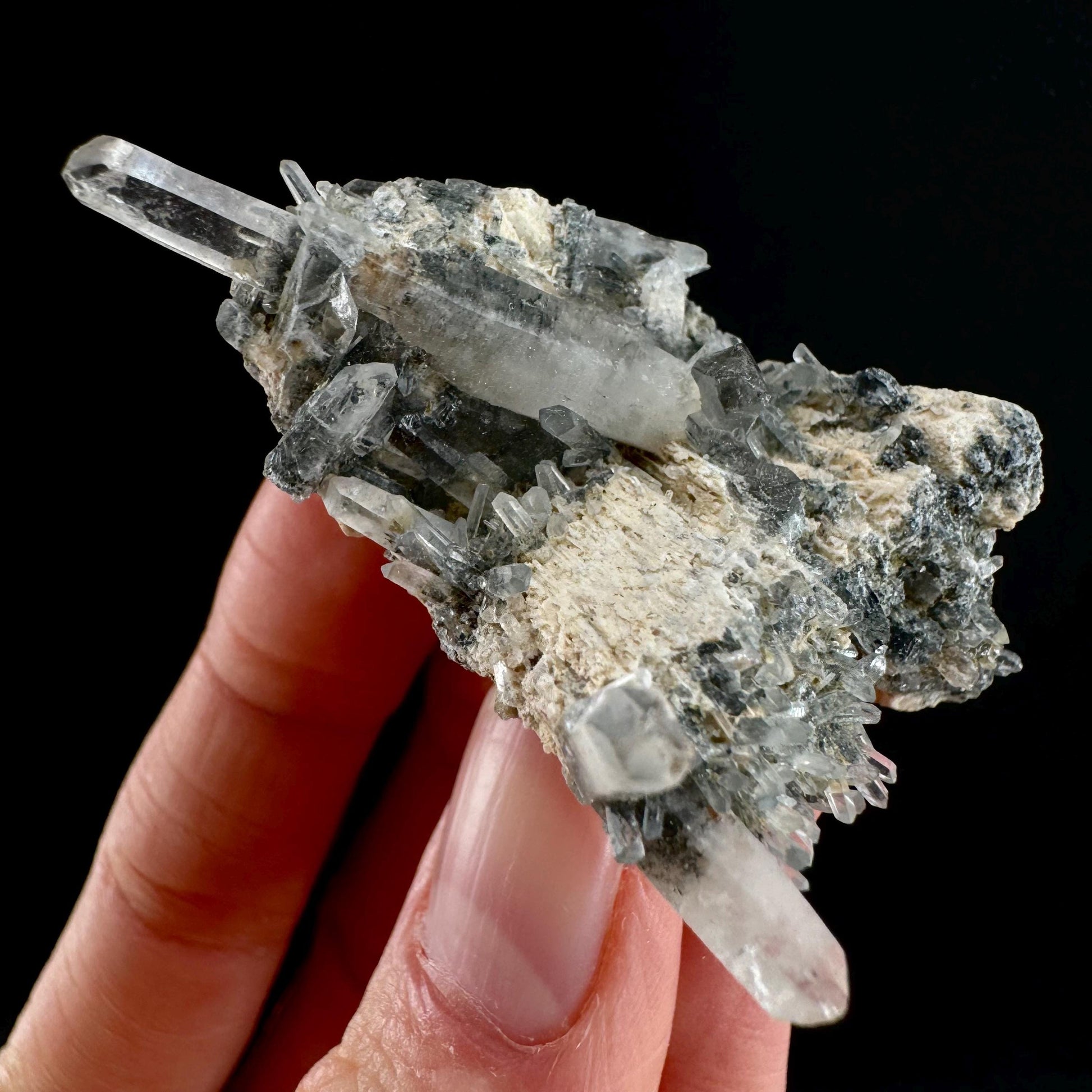 Lattice Quartz with Feldspar (Namibia) | gitter quartz, smoky quartz crystal