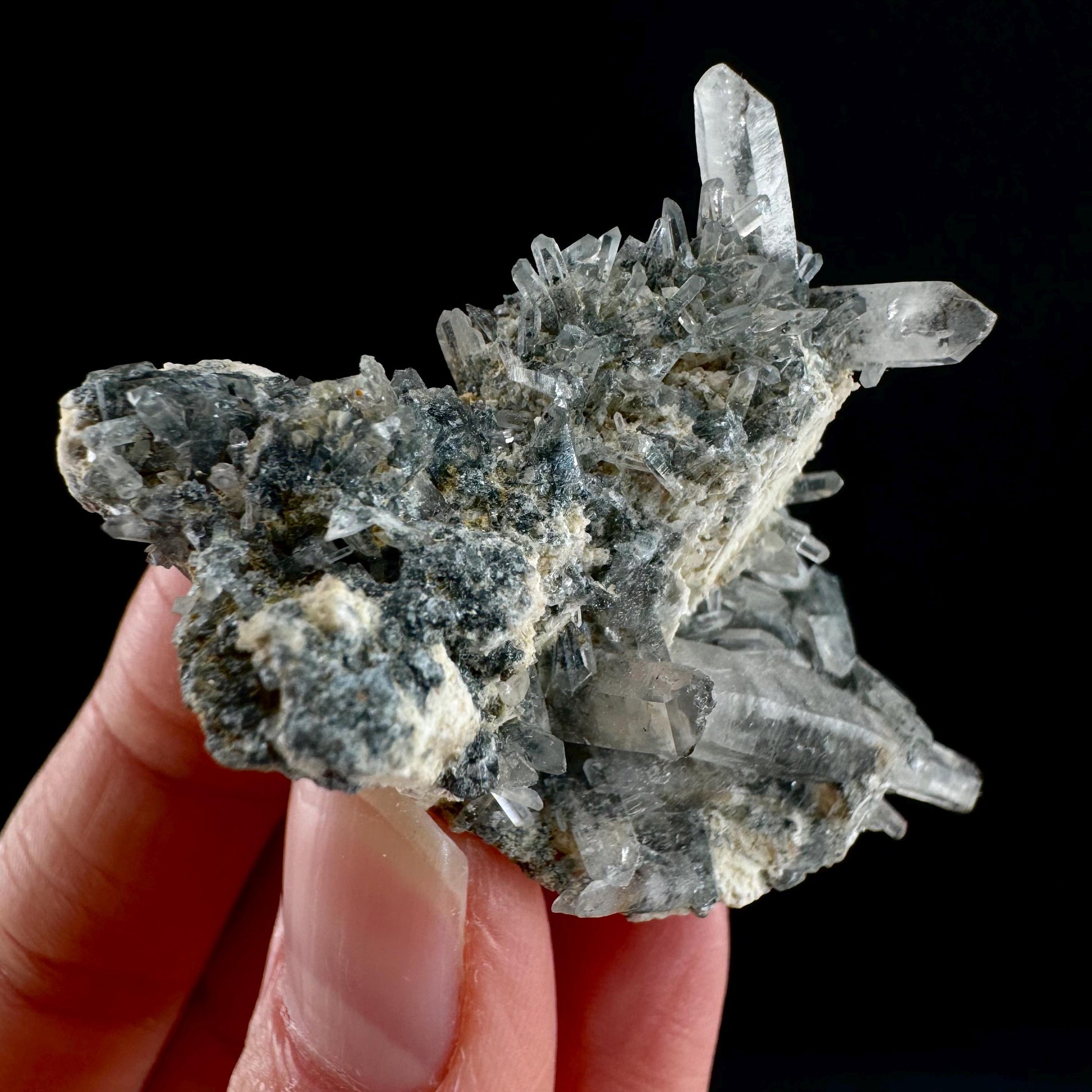 Lattice Quartz with Feldspar (Namibia) | gitter quartz, smoky quartz crystal