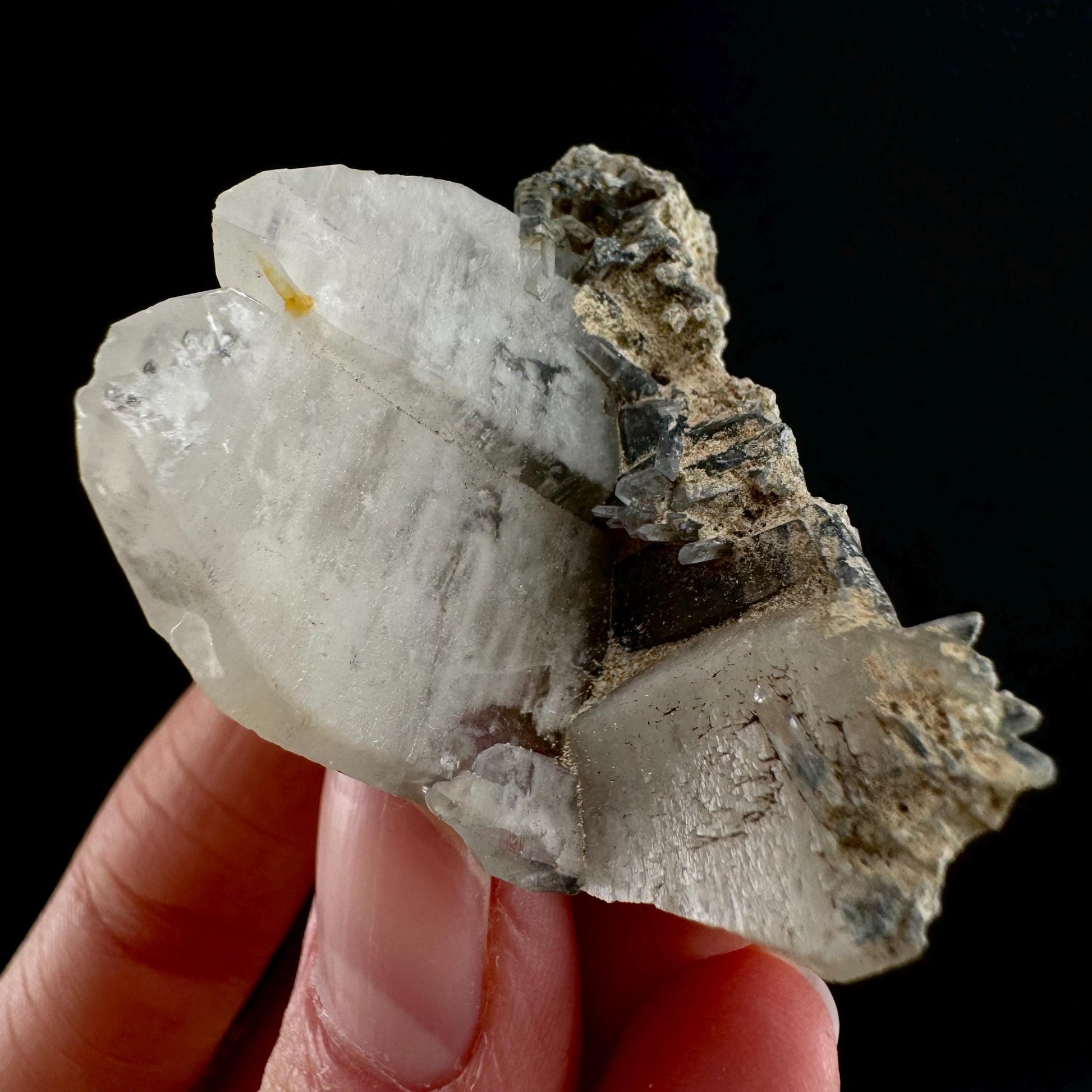 Lattice Quartz with Feldspar (Namibia) | gitter quartz, smoky quartz crystal