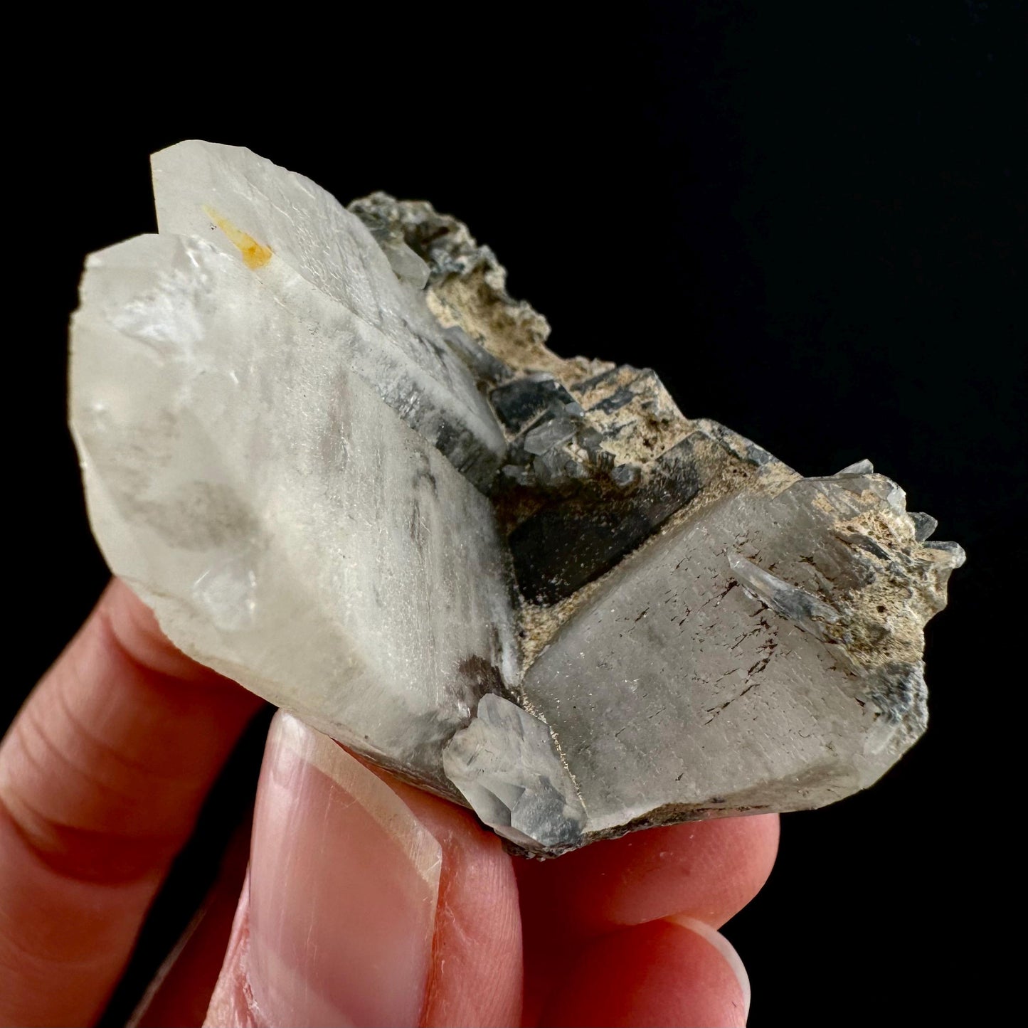 Lattice Quartz with Feldspar (Namibia) | gitter quartz, smoky quartz crystal