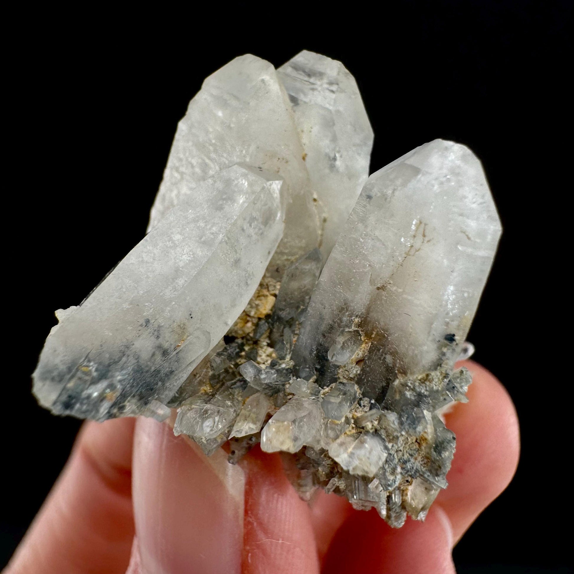 Lattice Quartz with Feldspar (Namibia) | gitter quartz, smoky quartz crystal