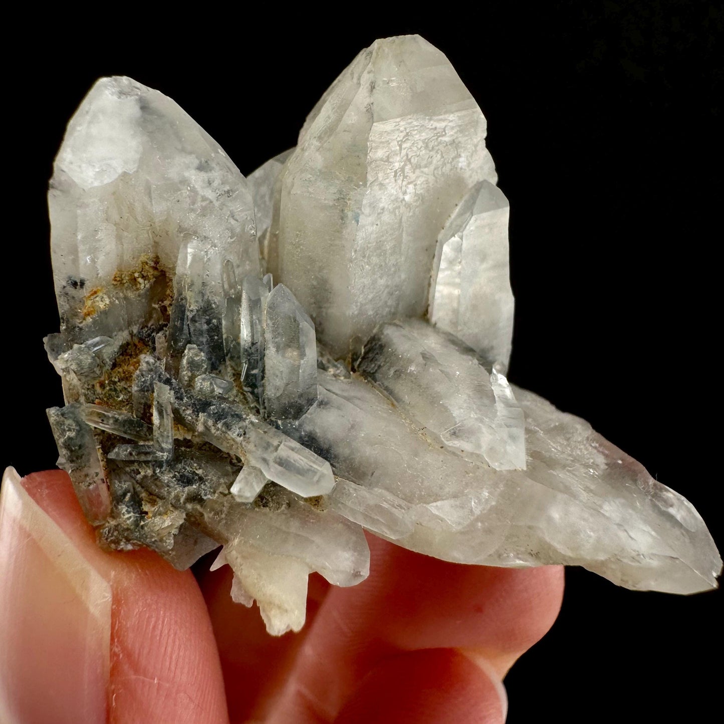 Lattice Quartz with Feldspar (Namibia) | gitter quartz, smoky quartz crystal