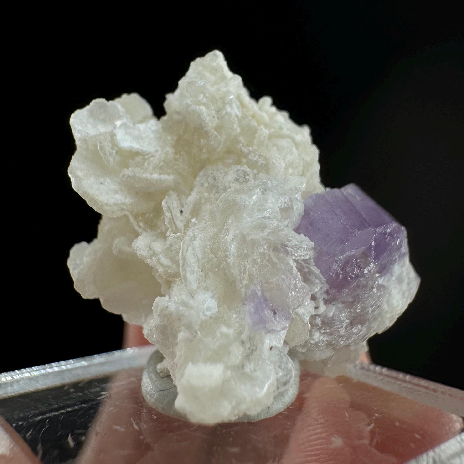 Purple Fluorapatite w/ Albite (Afghanistan) | fluorapatite crystal, natural purple apatite, mineral specimen