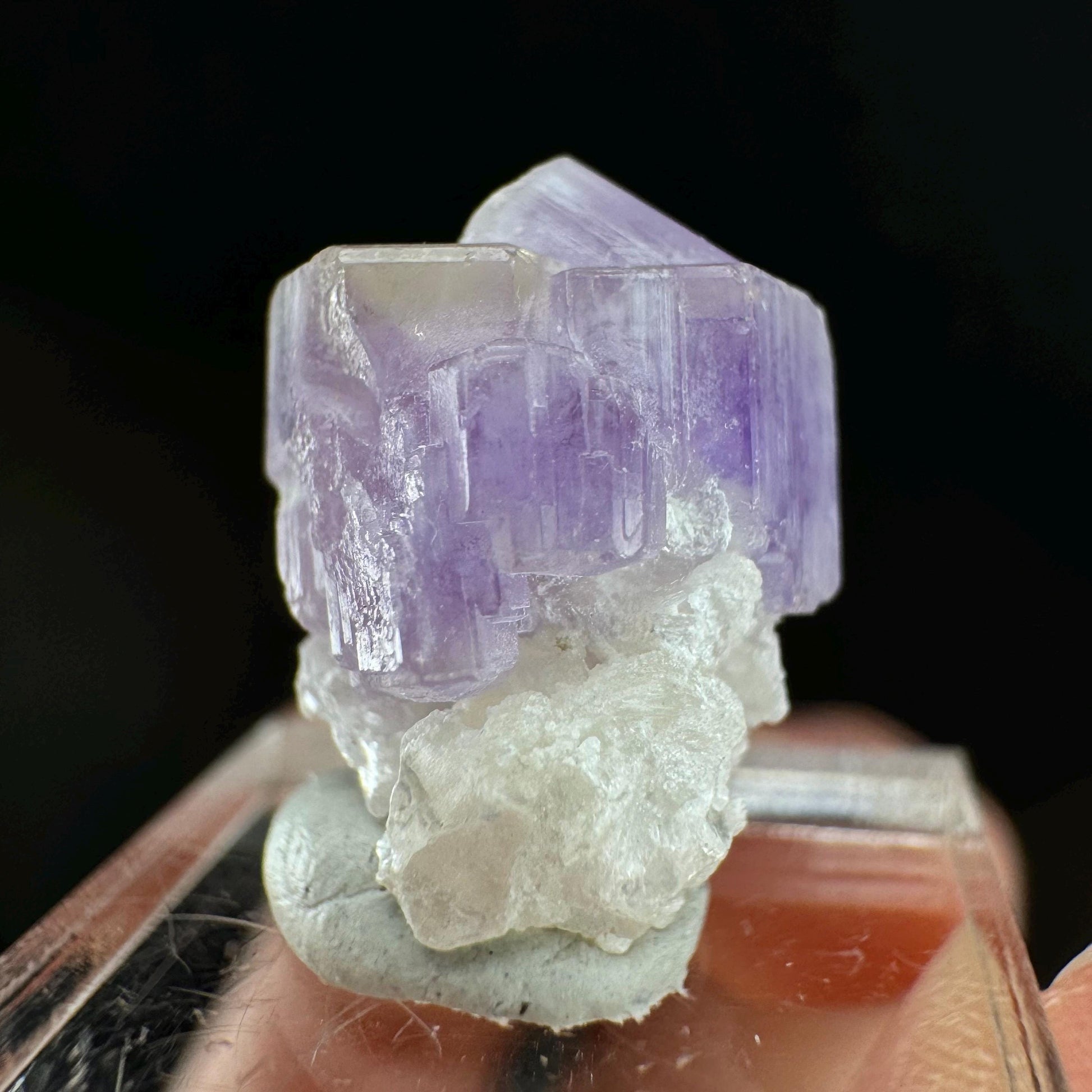 Purple Fluorapatite w/ Albite (Afghanistan) | fluorapatite crystal, natural purple apatite, mineral specimen