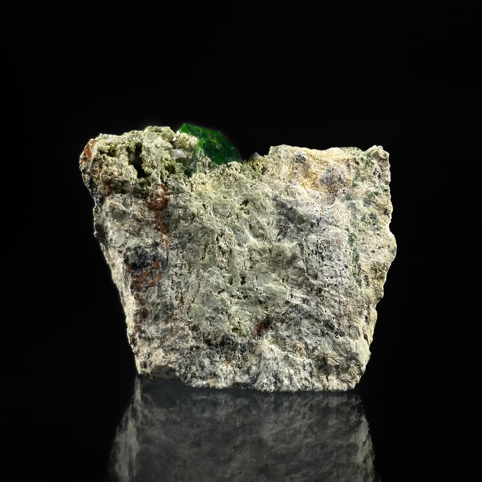 Demantoid Garnet on Matrix (BeIqeys Mountain) | green demantoid garnet crystal, rare mineral specimen