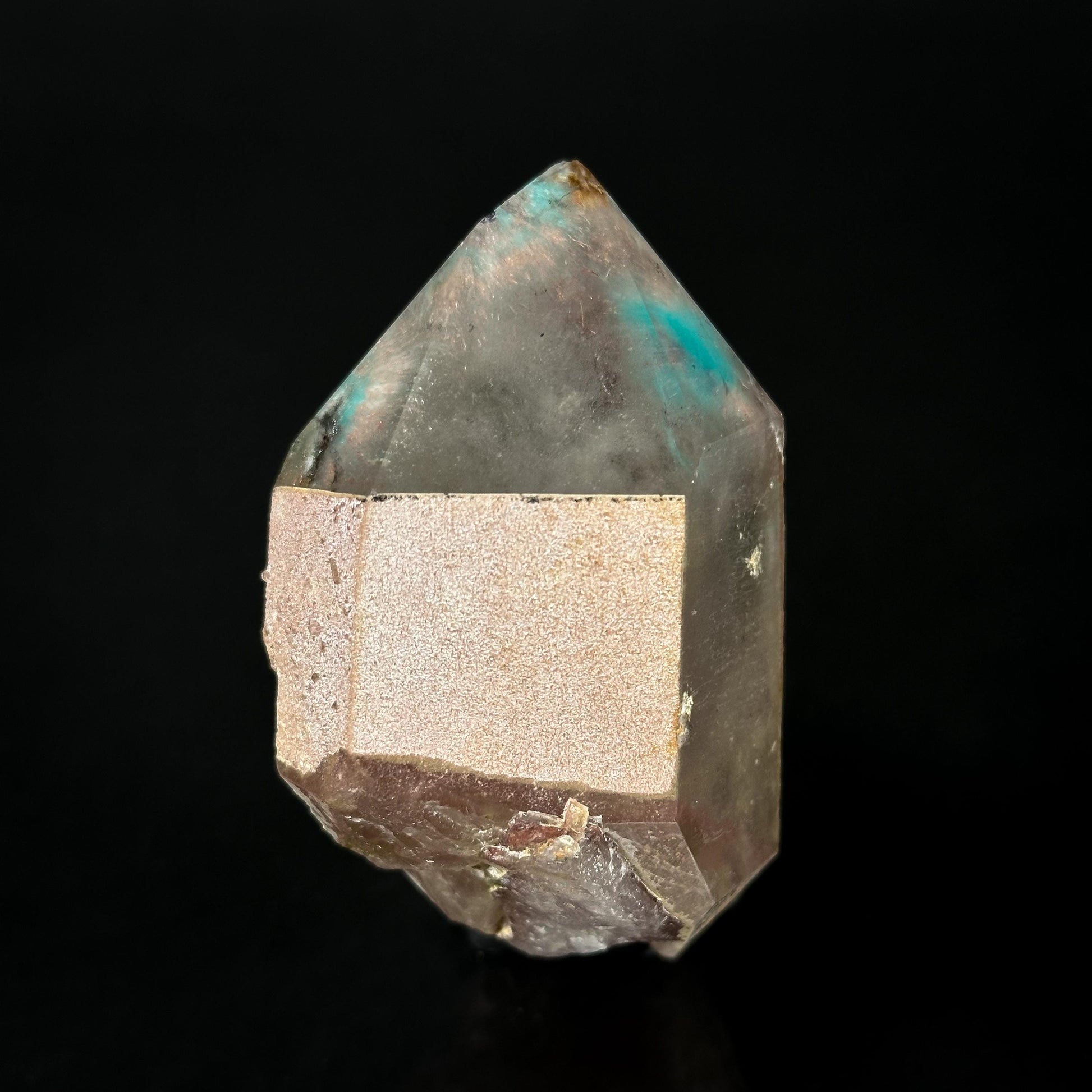 Ajoite & Copper Included Quartz (South Africa) | ajoite quartz crystal, rare minerals
