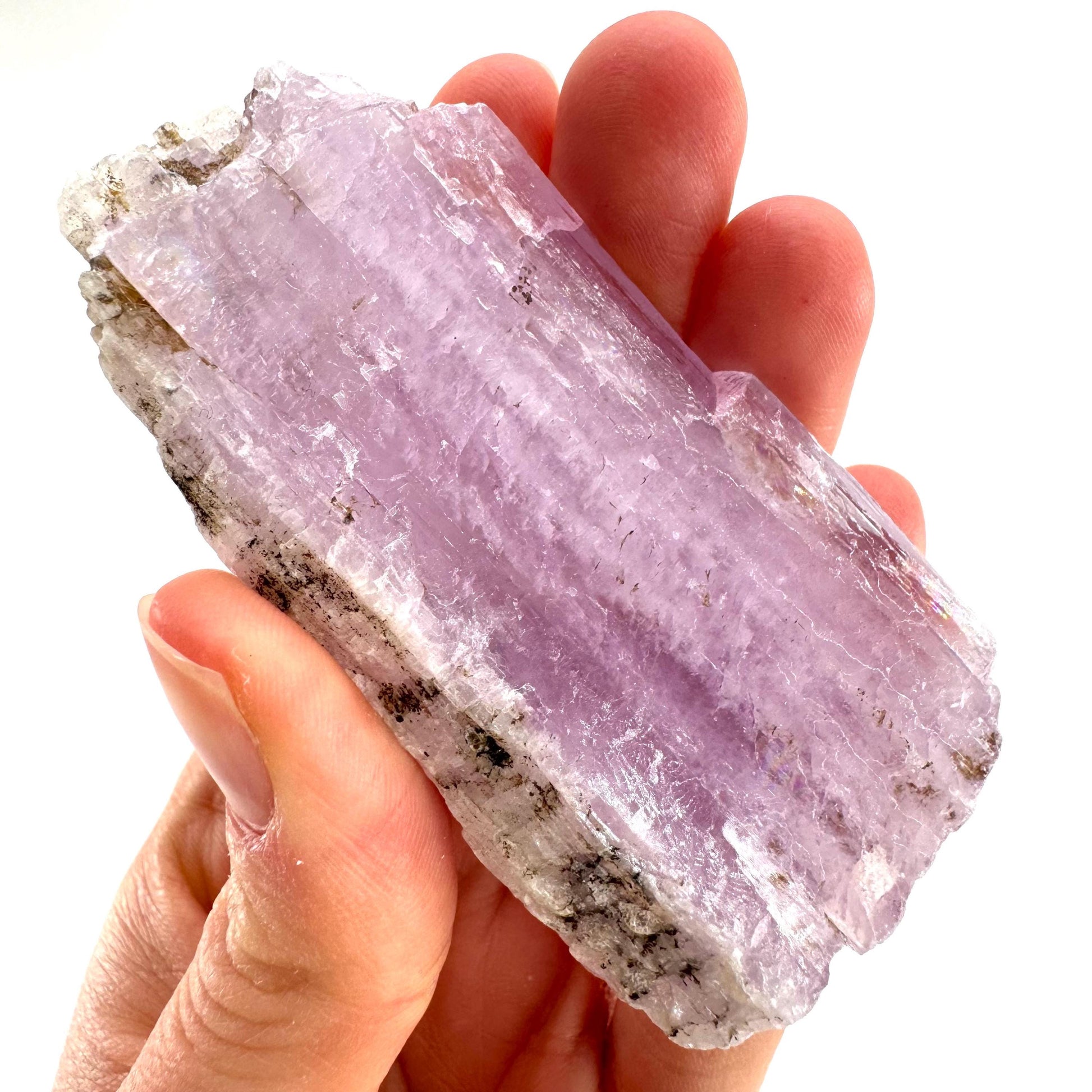 Lavender Kunzite (Pakistan), pink kunzite, spodumene, kunzite crystal, raw kunzite, mineral specimen