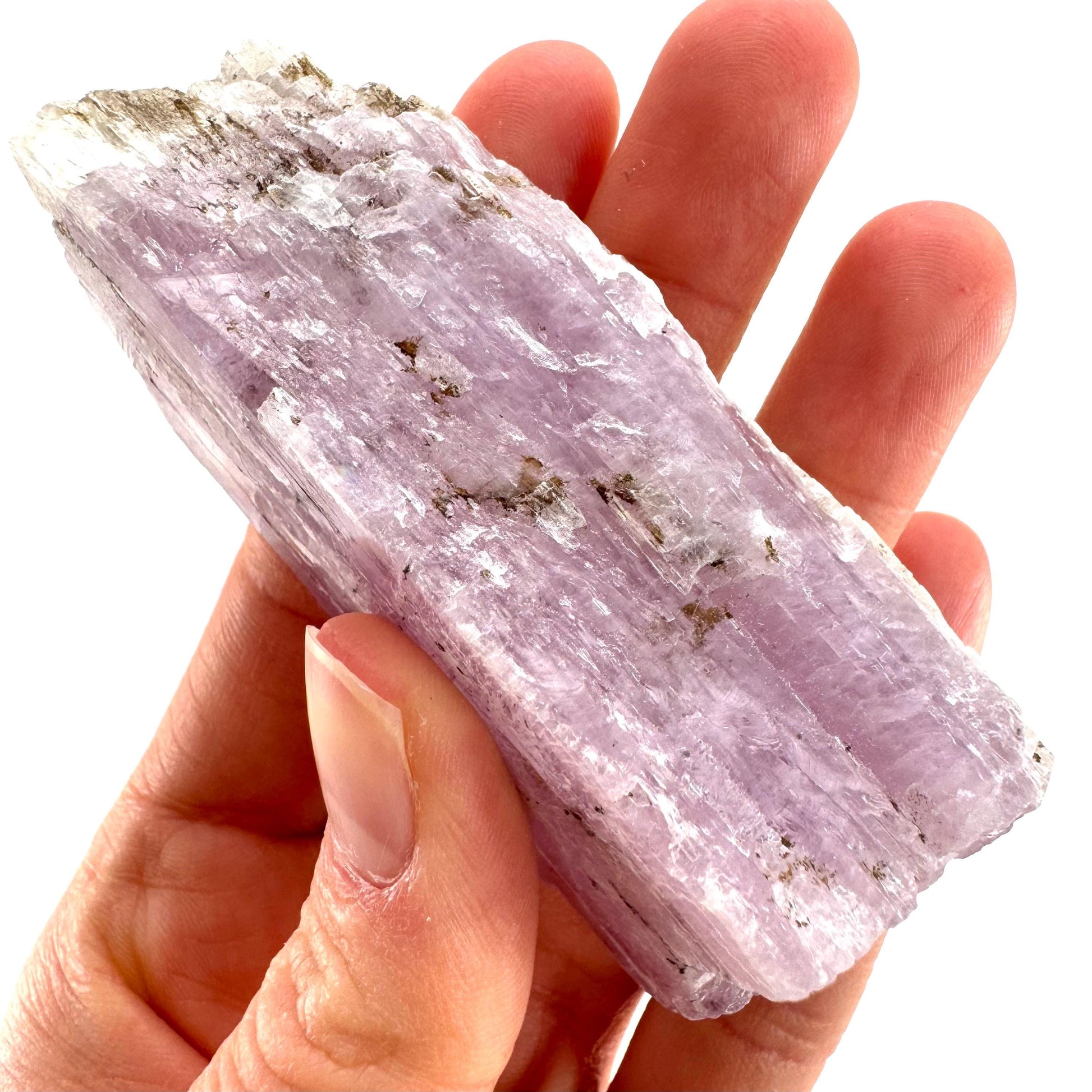 Lavender Kunzite (Pakistan), pink kunzite, spodumene, kunzite crystal, raw kunzite, mineral specimen