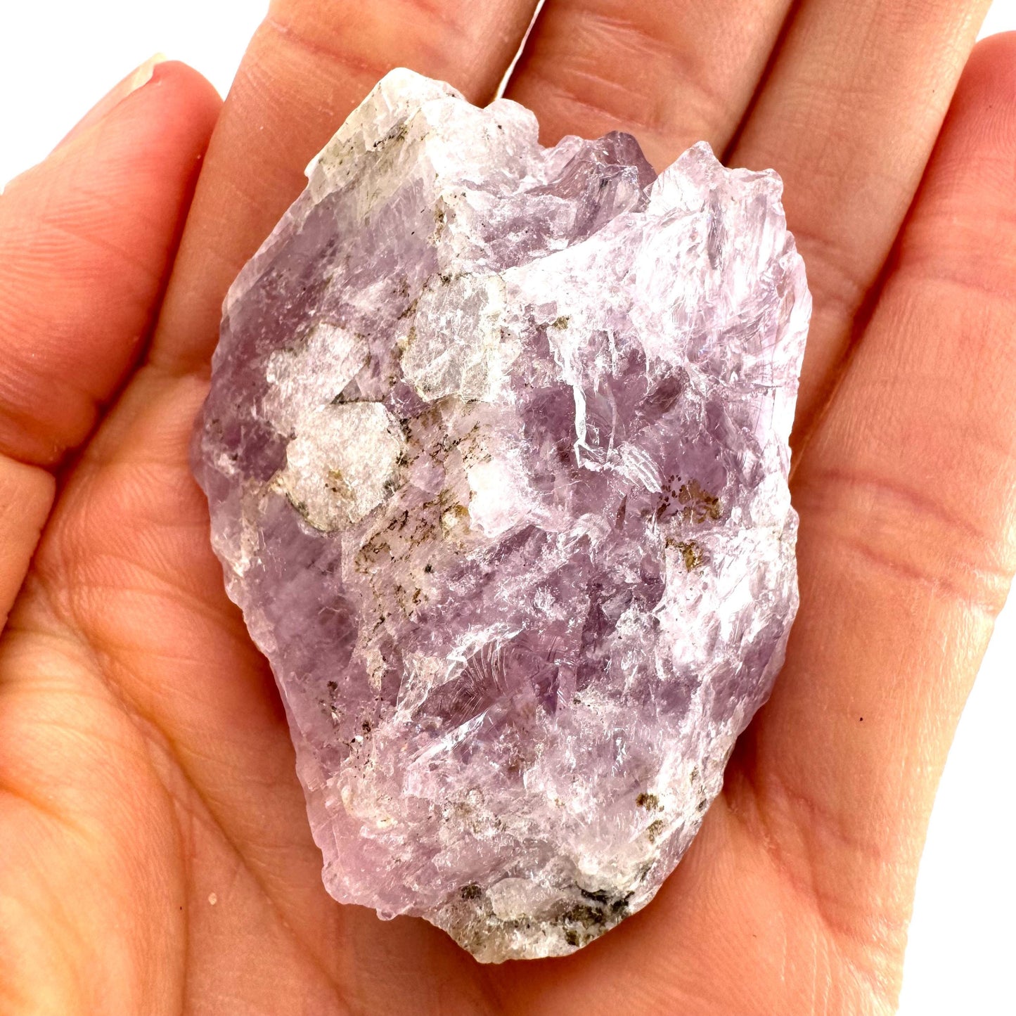 Lavender Kunzite (Pakistan), pink kunzite, spodumene, kunzite crystal, raw kunzite, mineral specimen