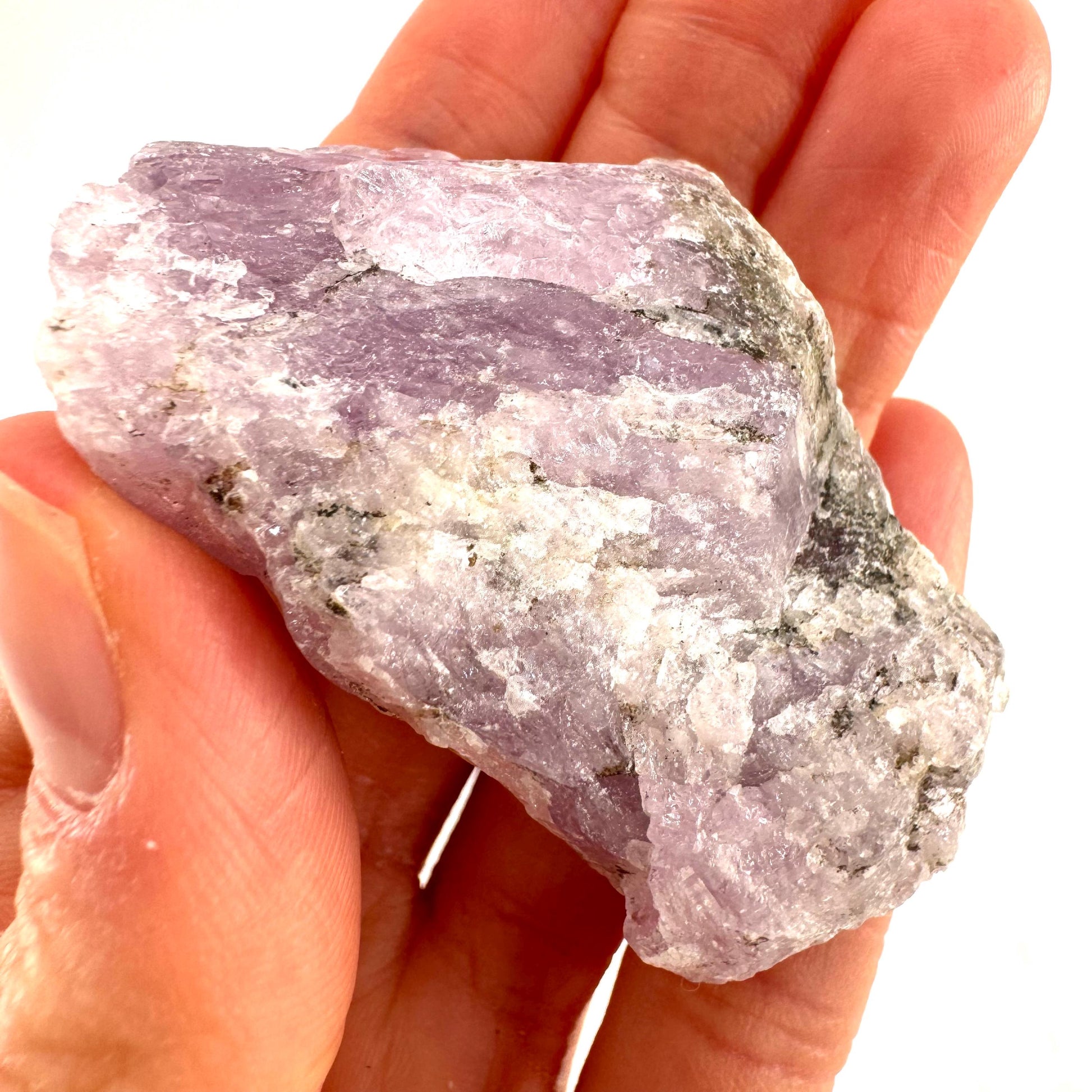Lavender Kunzite (Pakistan), pink kunzite, spodumene, kunzite crystal, raw kunzite, mineral specimen