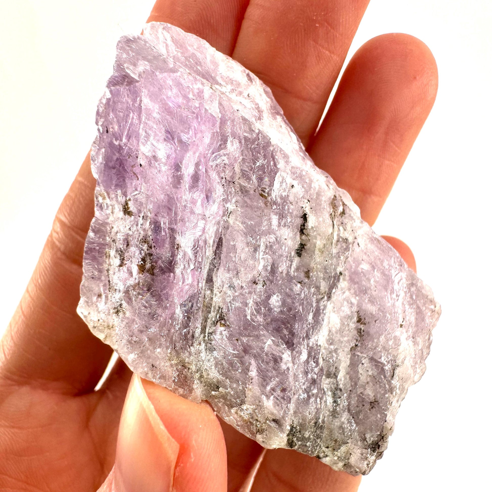 Lavender Kunzite (Pakistan), pink kunzite, spodumene, kunzite crystal, raw kunzite, mineral specimen