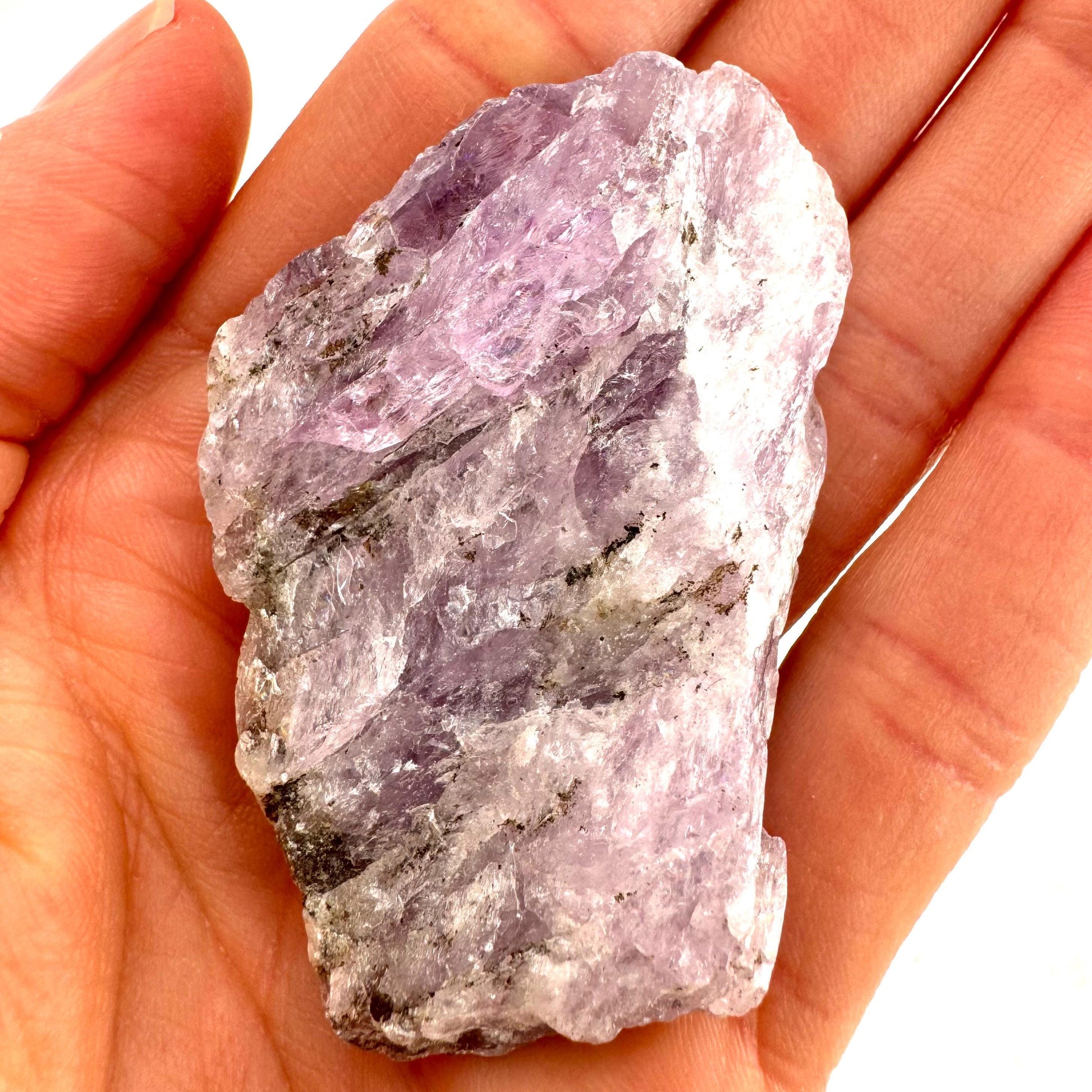 Lavender Kunzite (Pakistan), pink kunzite, spodumene, kunzite crystal, raw kunzite, mineral specimen