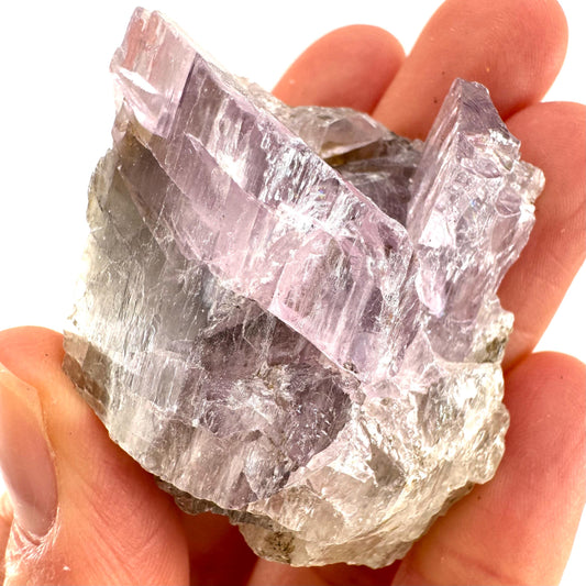 Lavender Kunzite (Pakistan), pink kunzite, spodumene, kunzite crystal, raw kunzite, mineral specimen