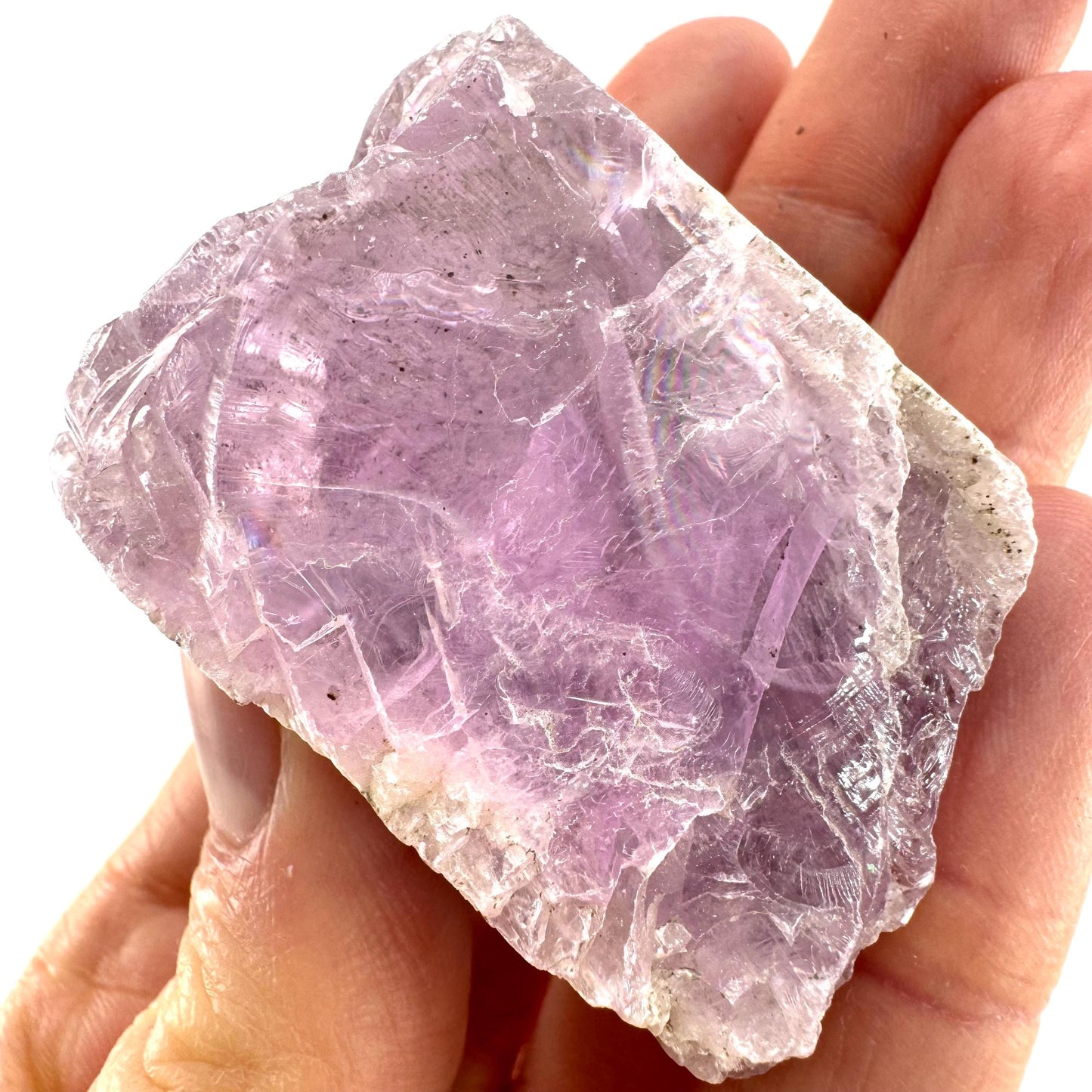 Lavender Kunzite (Pakistan), pink kunzite, spodumene, kunzite crystal, raw kunzite, mineral specimen