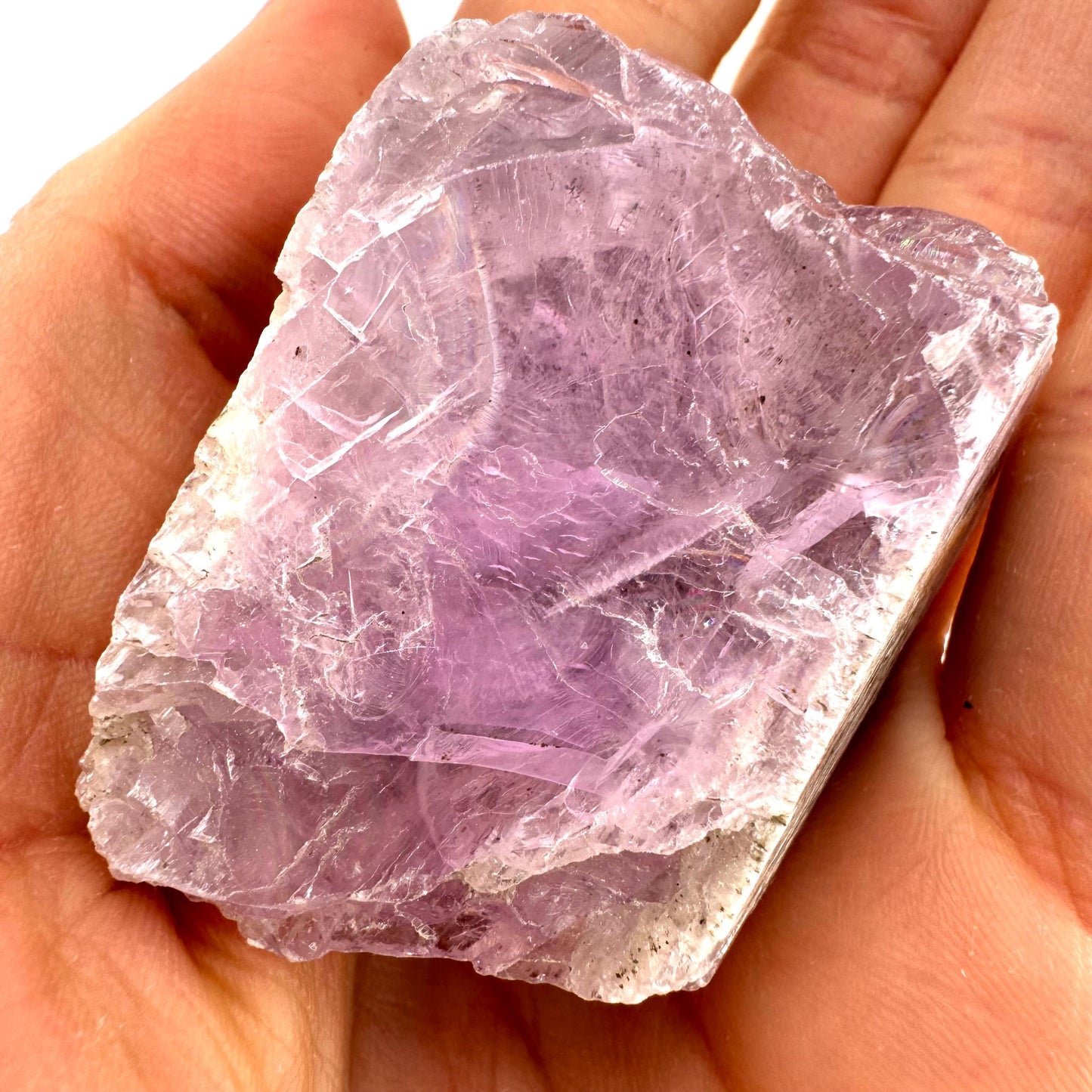 Lavender Kunzite (Pakistan), pink kunzite, spodumene, kunzite crystal, raw kunzite, mineral specimen